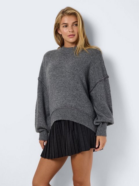 Noisy may Strickpullover Strickpullover Rundhals loose fit 7995 in Dunkelgr günstig online kaufen