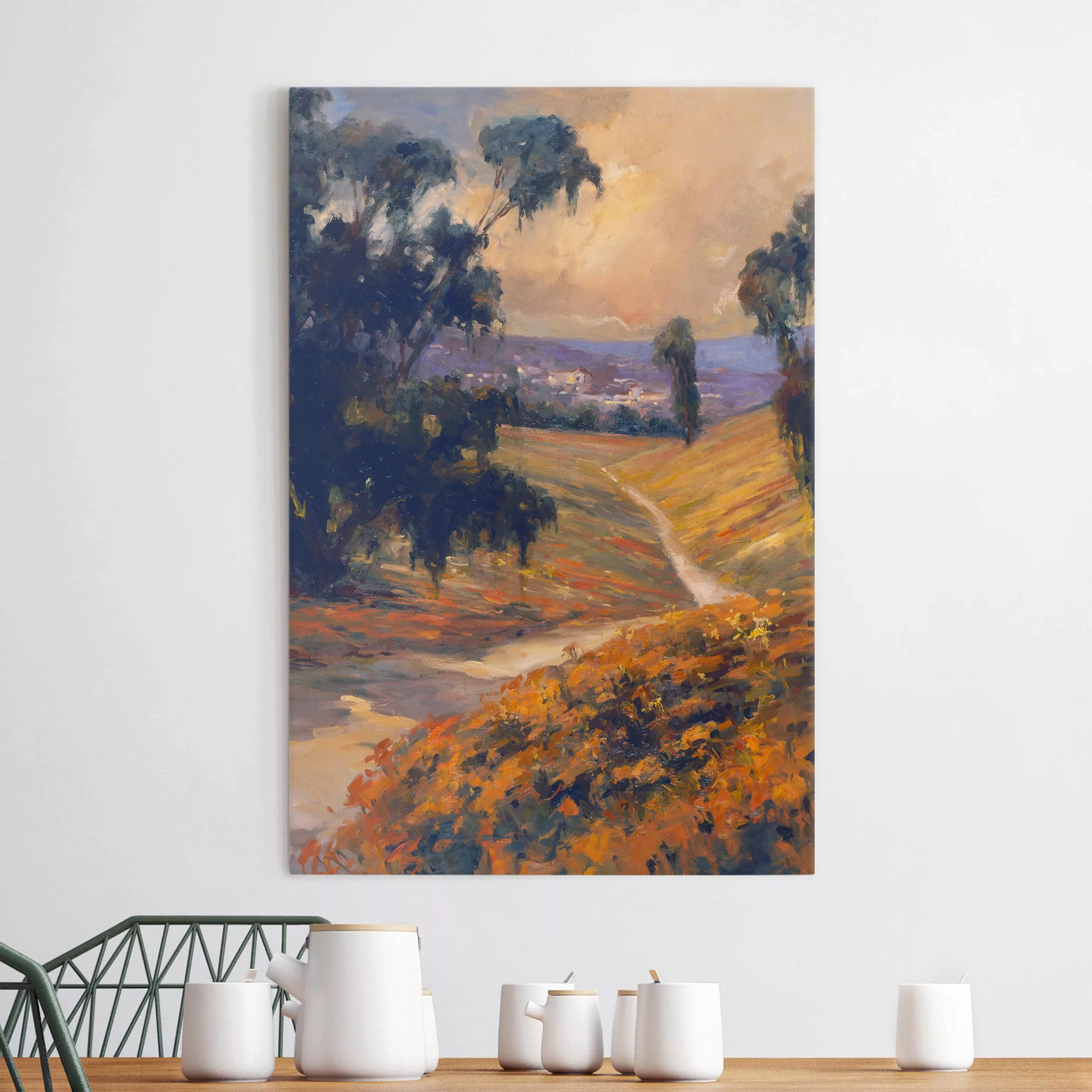 Leinwandbild Natur & Landschaft - Hochformat Landschaft am Nachmittag II günstig online kaufen