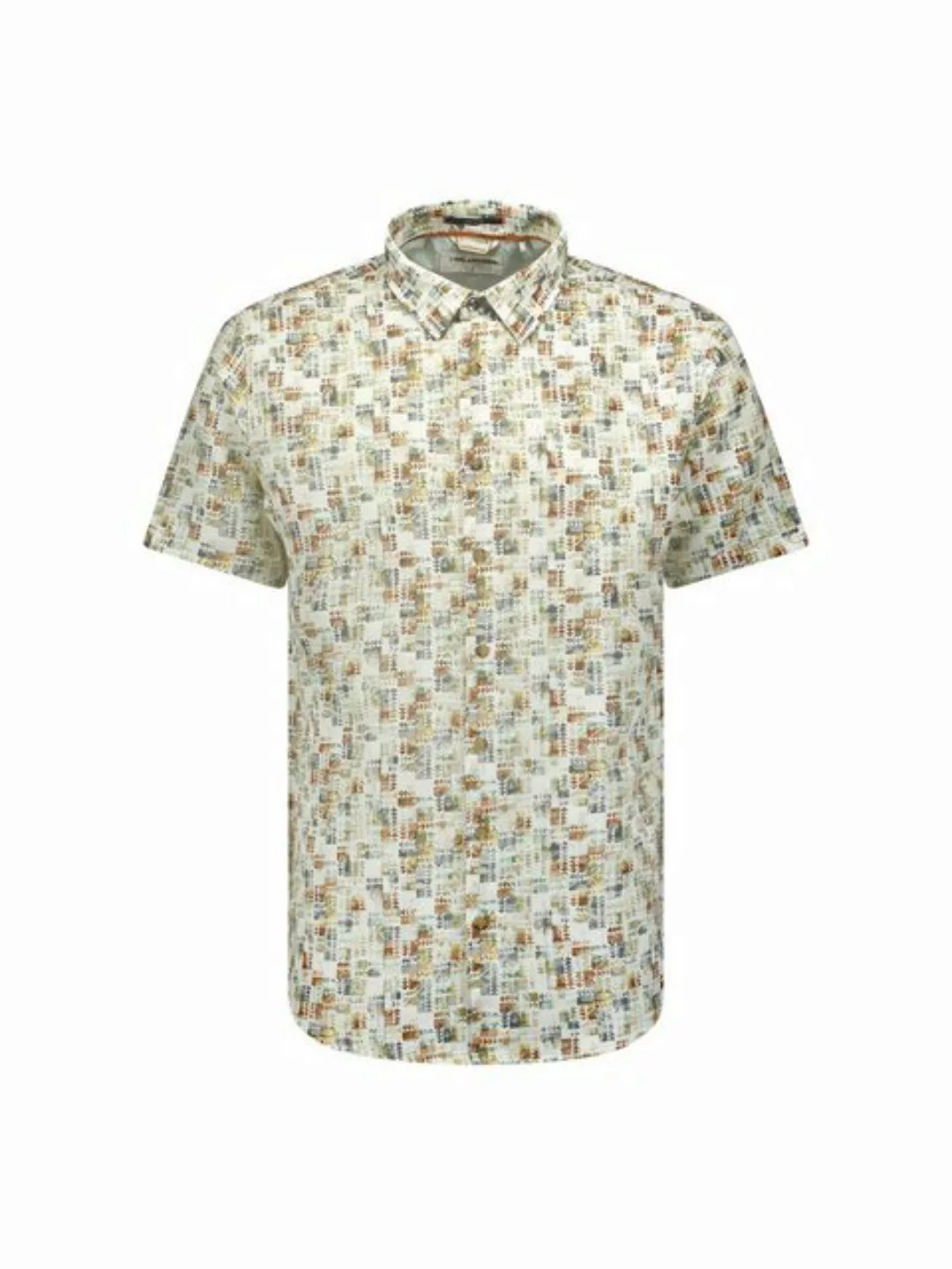 NO EXCESS Rundhalspullover Shirt Short Sleeve Allover Printed With Linen günstig online kaufen