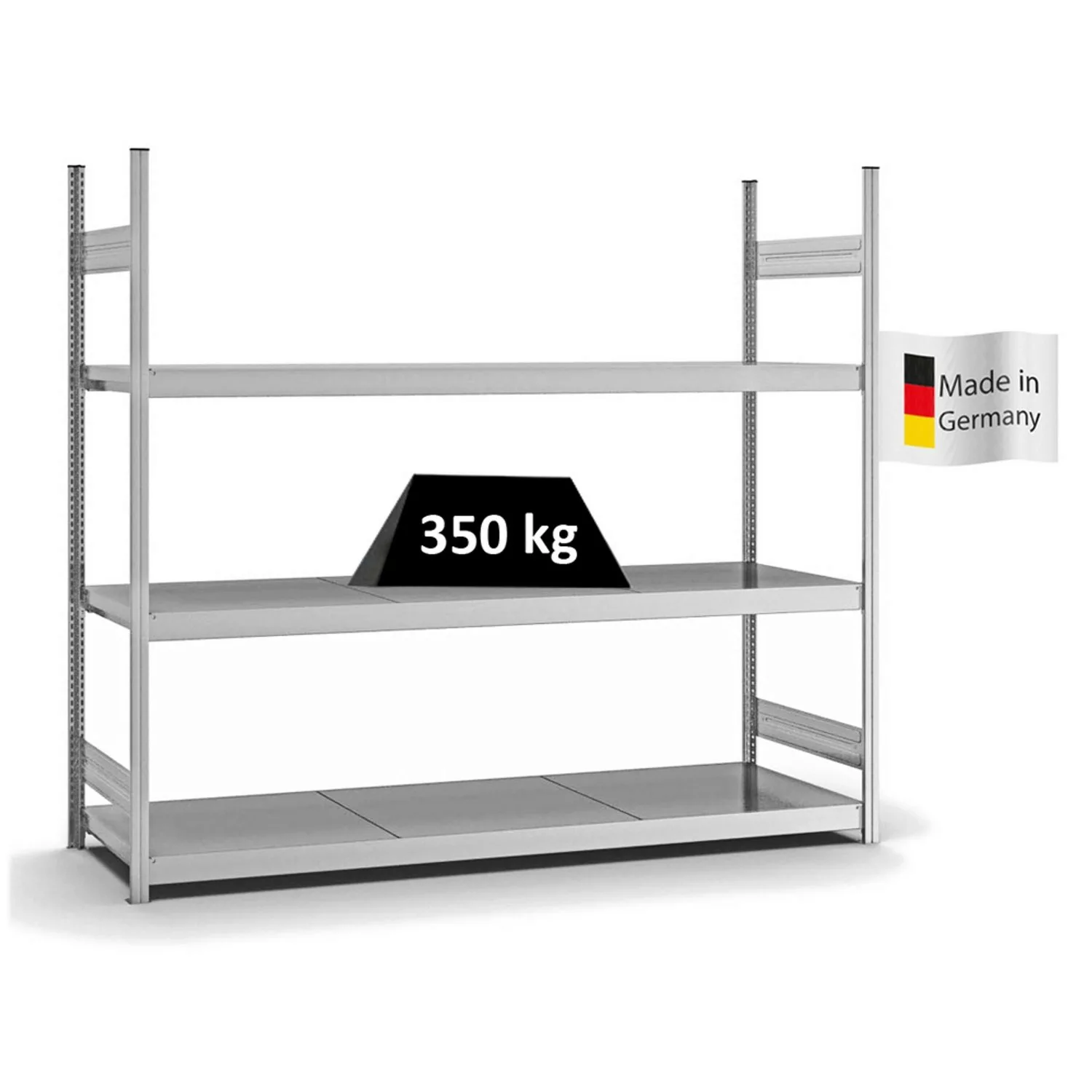 PROREGAL Weitspannregal Stecksystem T-Profil Grundregal HxBxT 200x225x60 cm günstig online kaufen