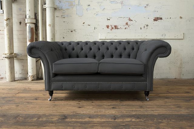 Xlmoebel Sofa Neue Chesterfield-Garnitur aus Textilgewebe für zwei Personen günstig online kaufen