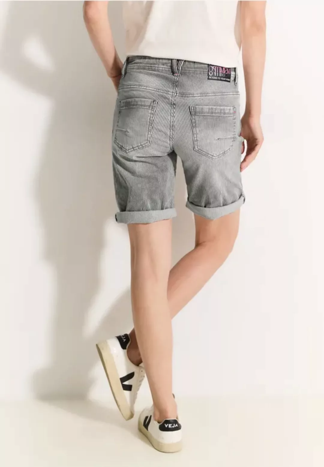 Gestreifte Jeans Shorts günstig online kaufen