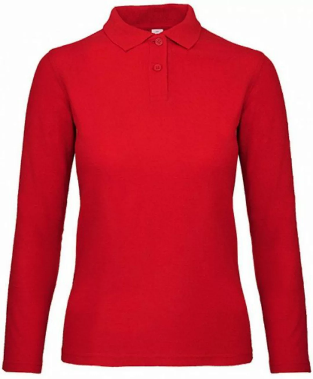 B&C Langarm-Poloshirt Damen Long Sleeve Polo ID.001 / 100 % Baumwollpiqué günstig online kaufen