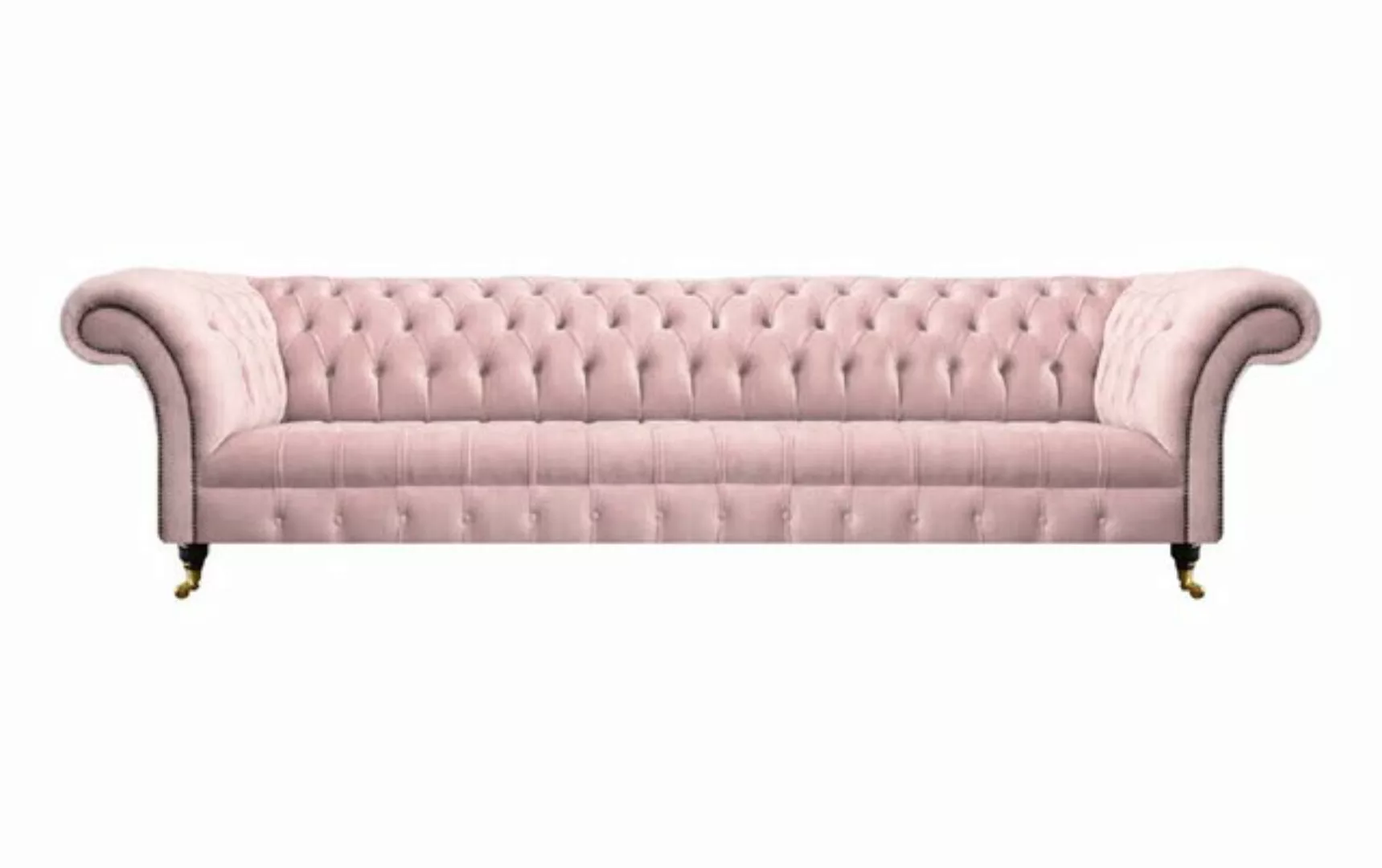 JVmoebel 4-Sitzer Wohnzimmer Rosa Luxus Viersitzer Sofa Couch Chesterfield günstig online kaufen