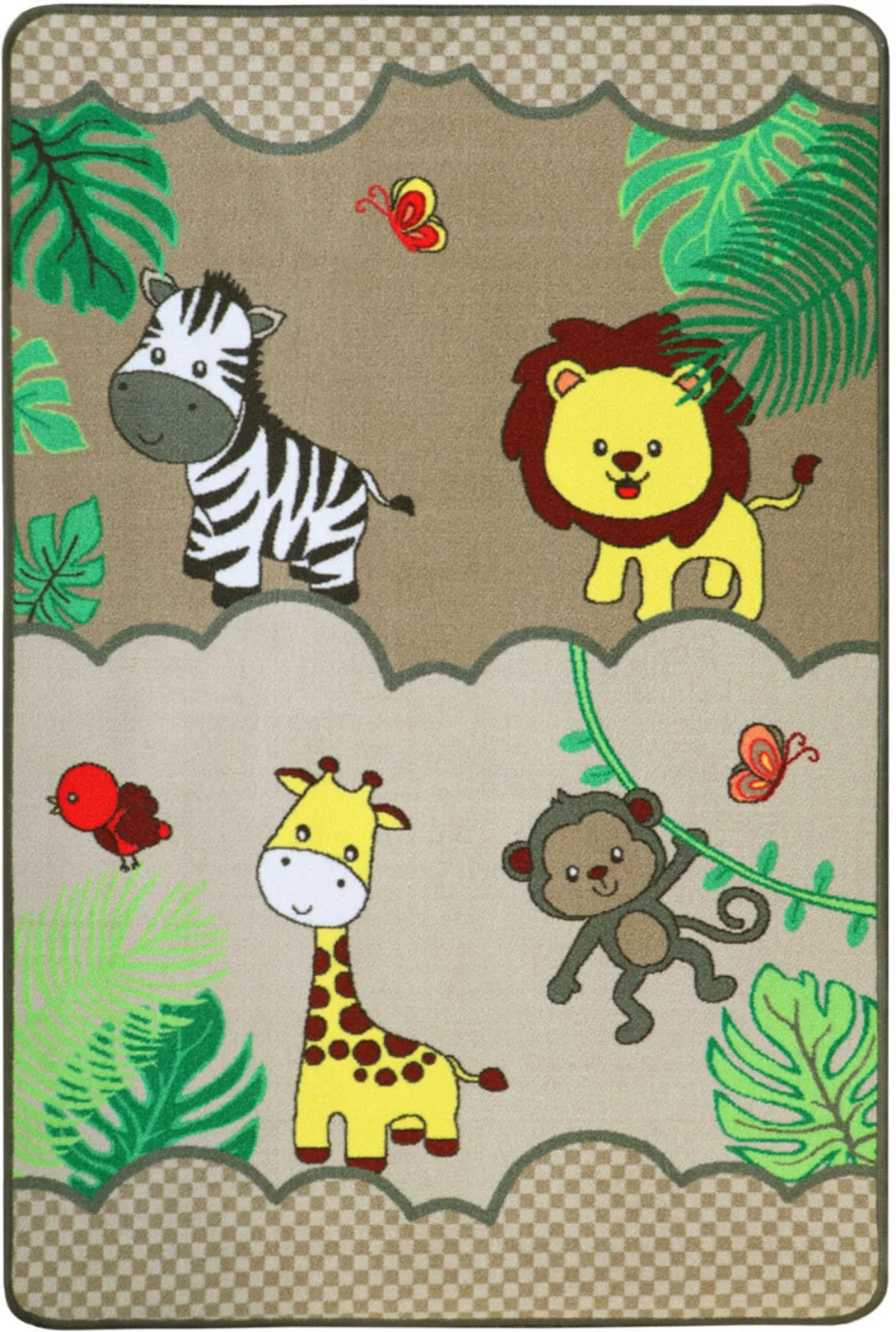 Primaflor-Ideen in Textil Kinderteppich »SAFARI«, rechteckig, 5 mm Höhe, Mo günstig online kaufen