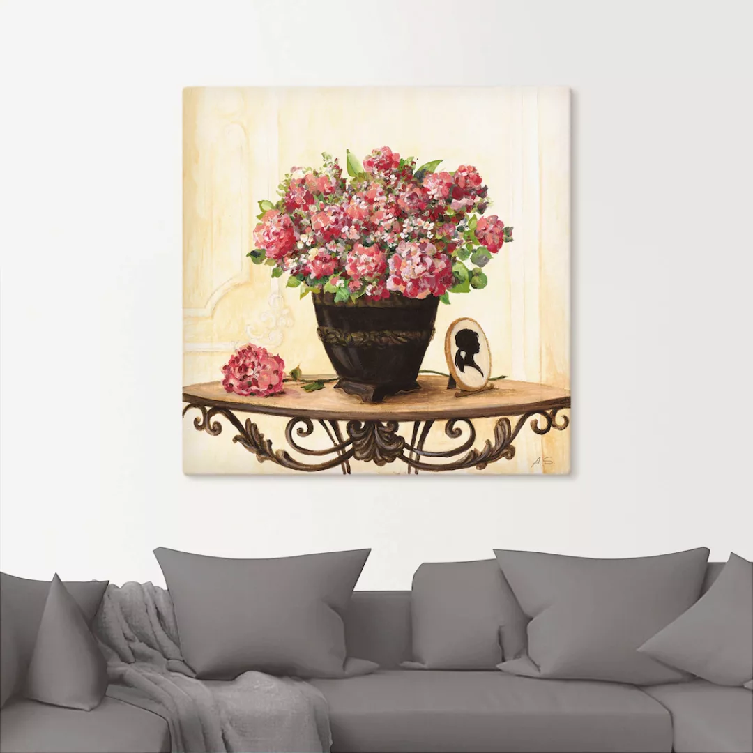 Artland Leinwandbild »Bouquet von roten Hortensien«, Arrangements, (1 St.), günstig online kaufen