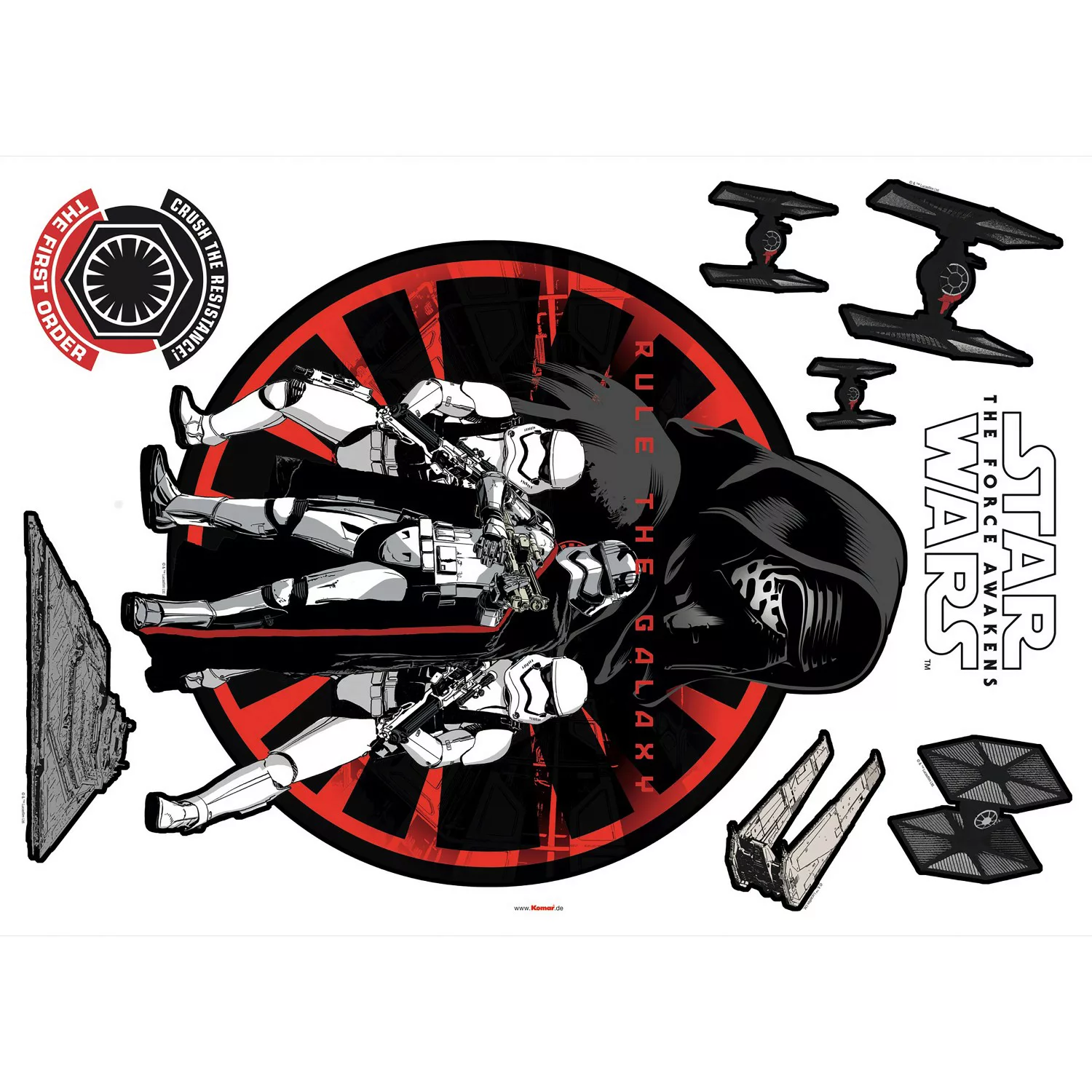 Komar Wandtattoo "Star Wars First Order - Größe 50 x 70 cm", (9 St.), selbs günstig online kaufen