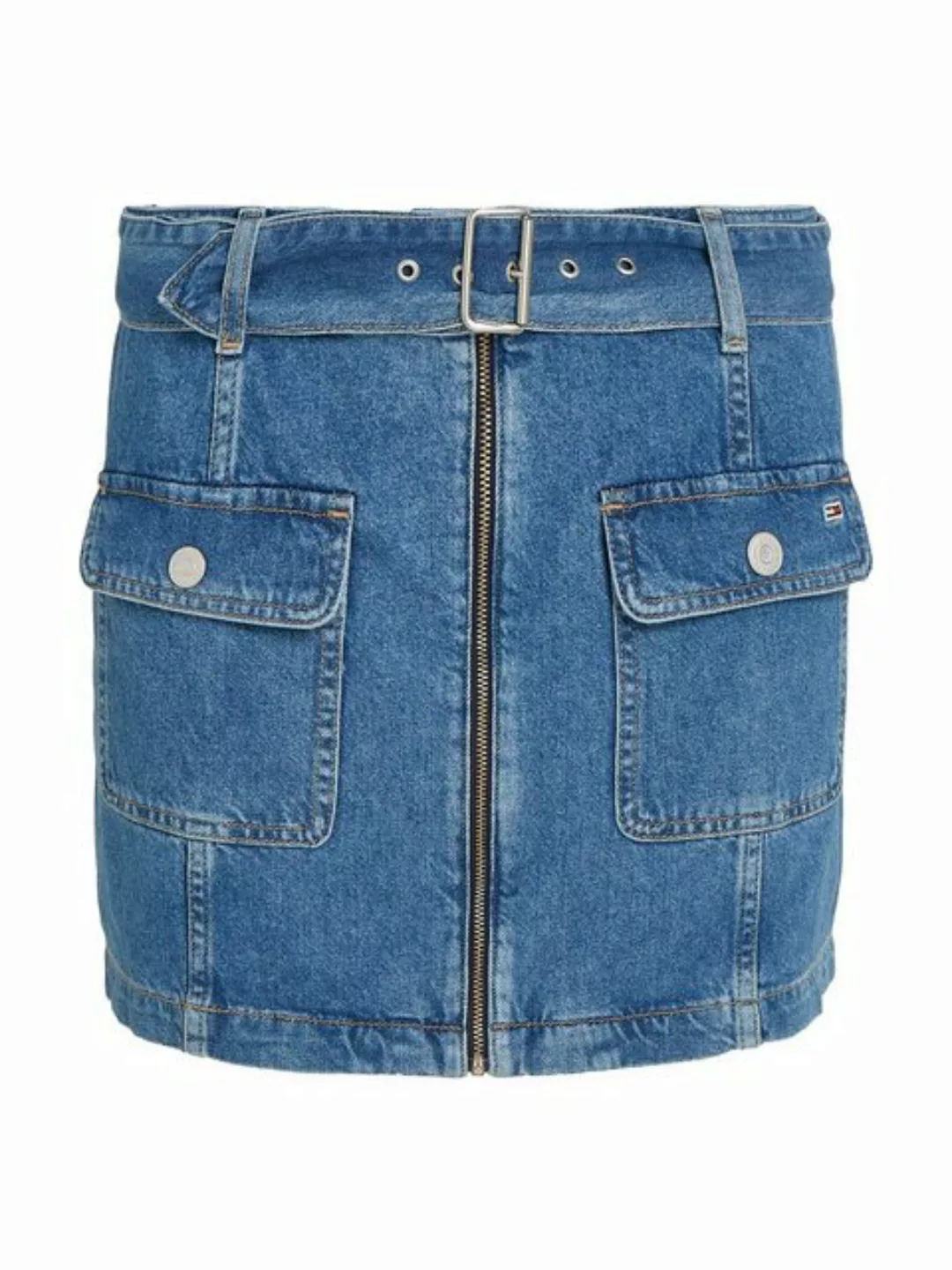 Tommy Jeans Jeansrock BELTED ZIPPER SKIRT BH7036 Webrock mit Gürtel aus Den günstig online kaufen