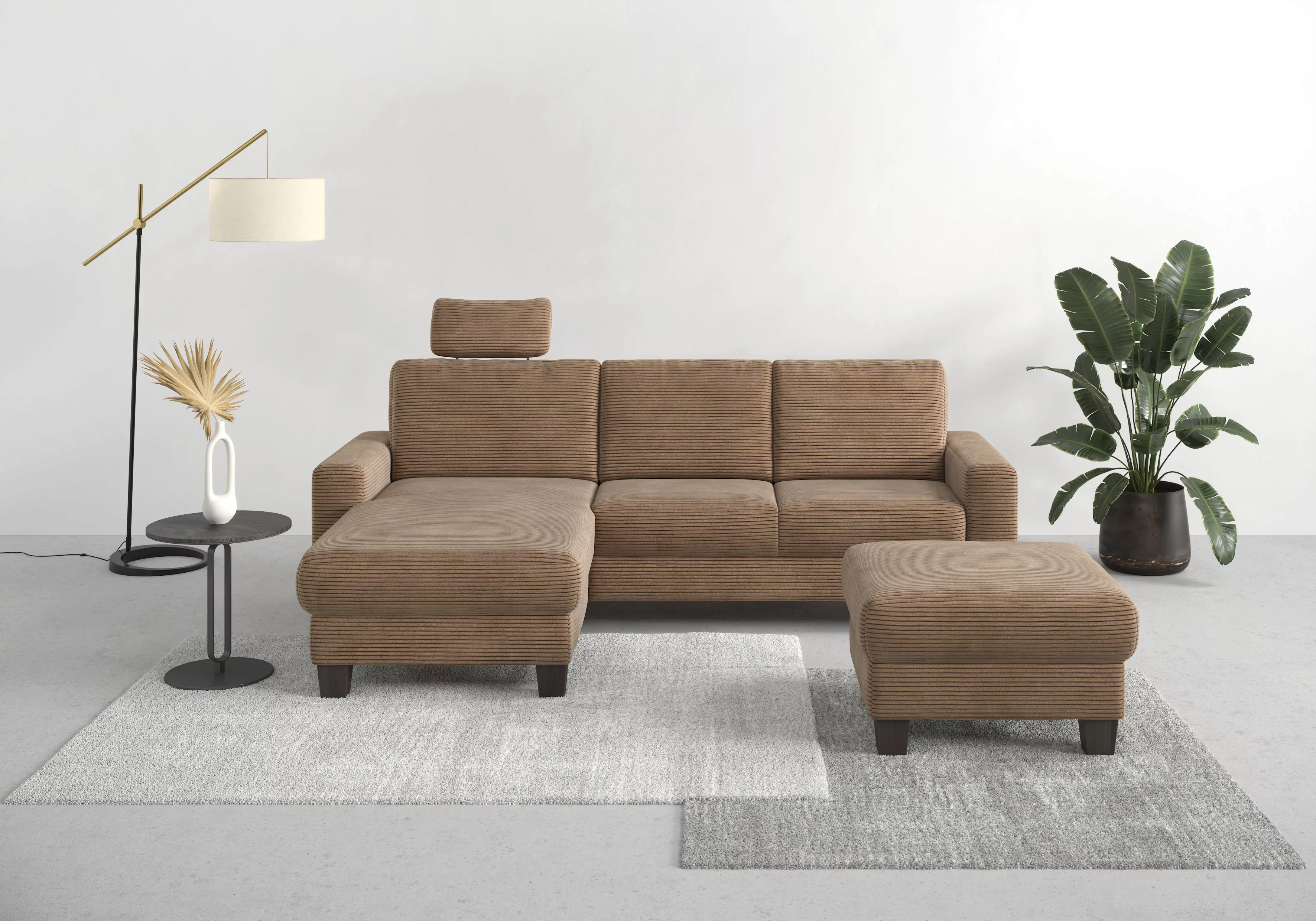 Home affaire Ecksofa "Summer L-Form", mit Recamiere, mit oder ohne Bettfunk günstig online kaufen