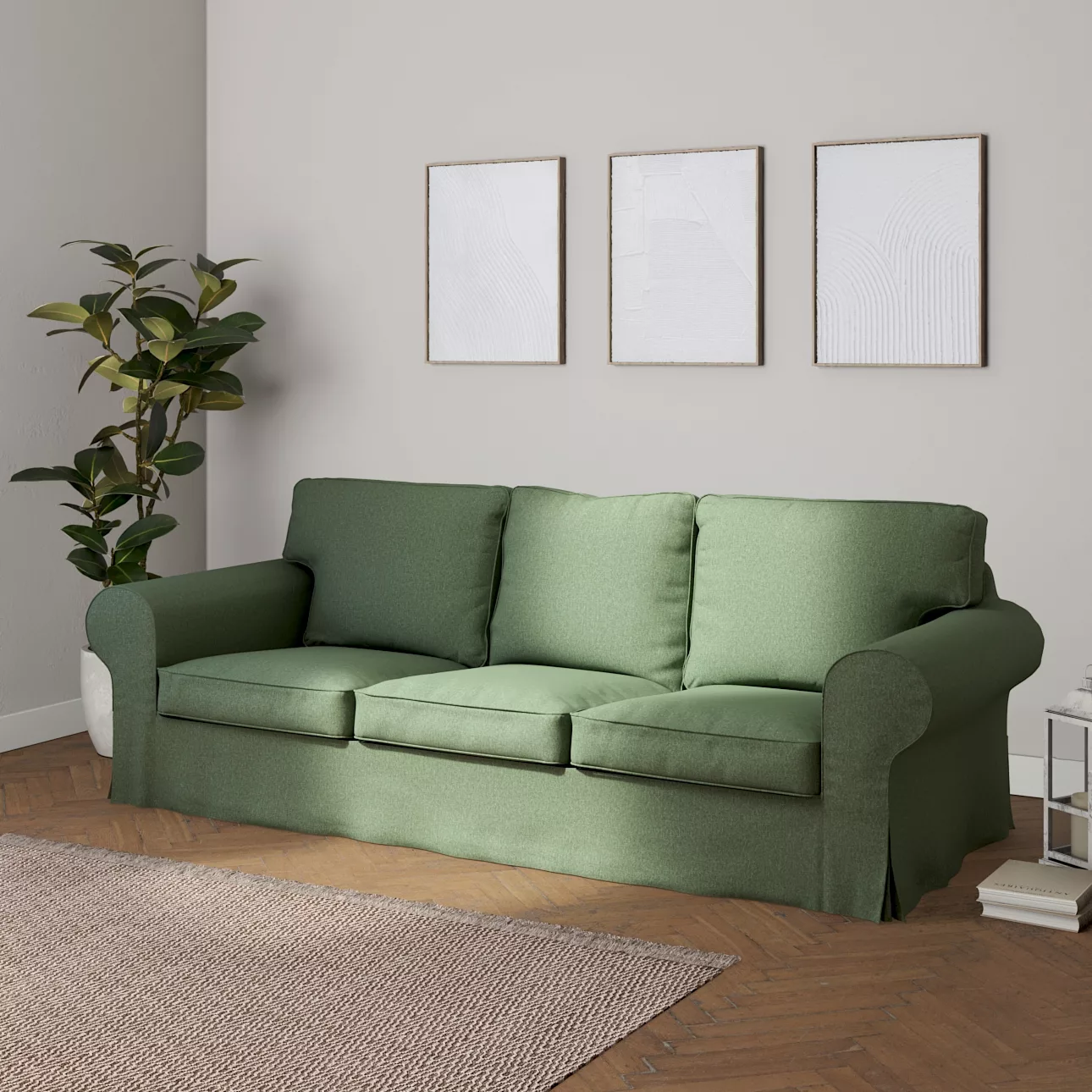 Bezug für Ektorp 3-Sitzer Schlafsofa, neues Modell (2013), grün, 40cm x 30c günstig online kaufen