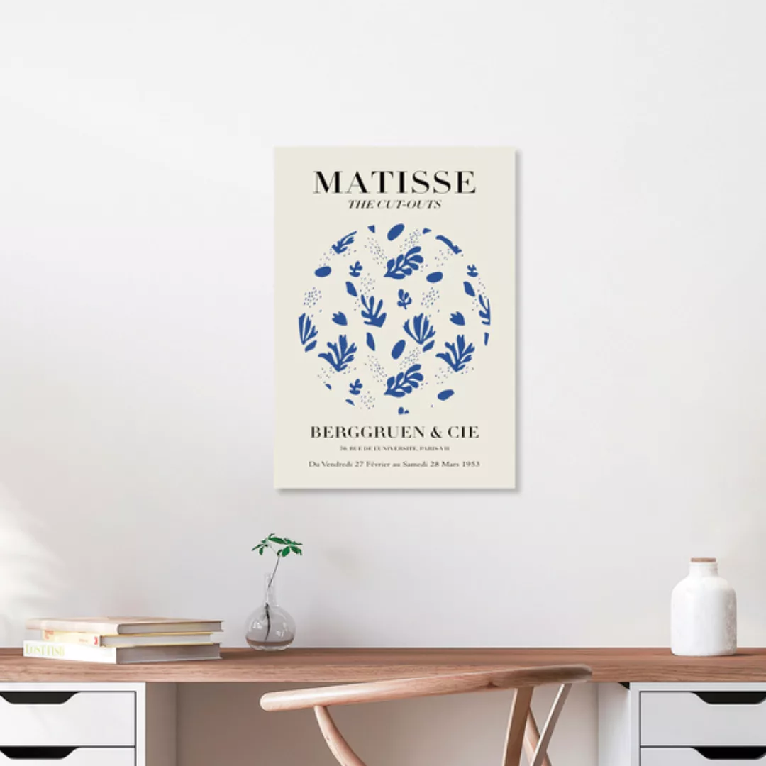 Poster / Leinwandbild - Matisse – The Cut-outs Blau / Beige günstig online kaufen