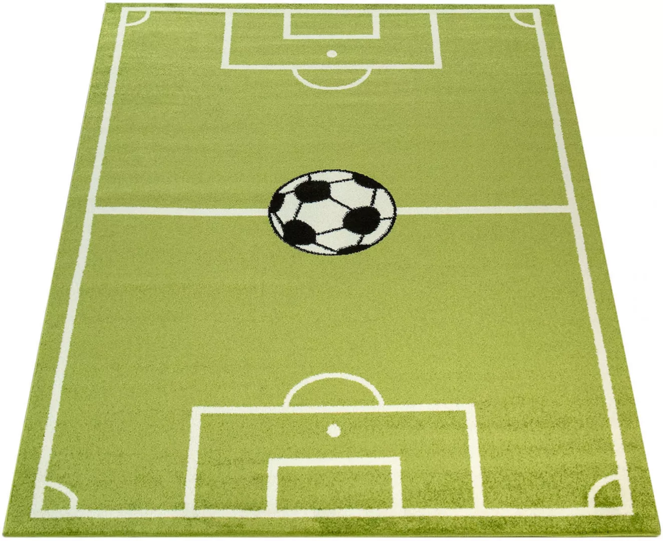 Paco Home Kinderteppich »ECE Fussball 953«, rechteckig, 14 mm Höhe, Kurzflo günstig online kaufen