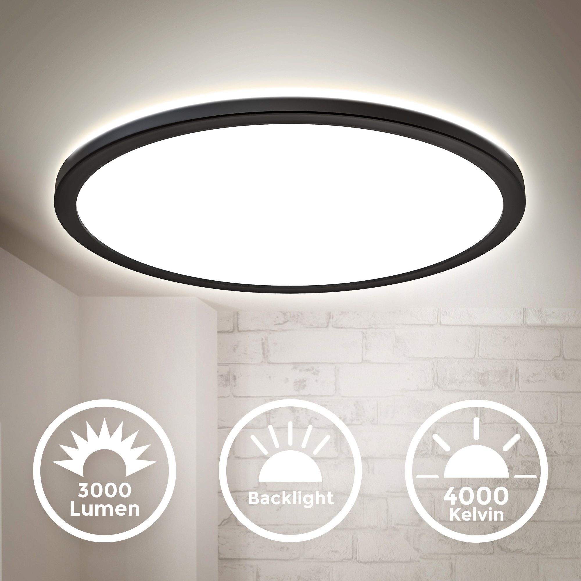 B.K.Licht Deckenleuchte ultra-flach LED Decken-Panel 29x29cm günstig online kaufen