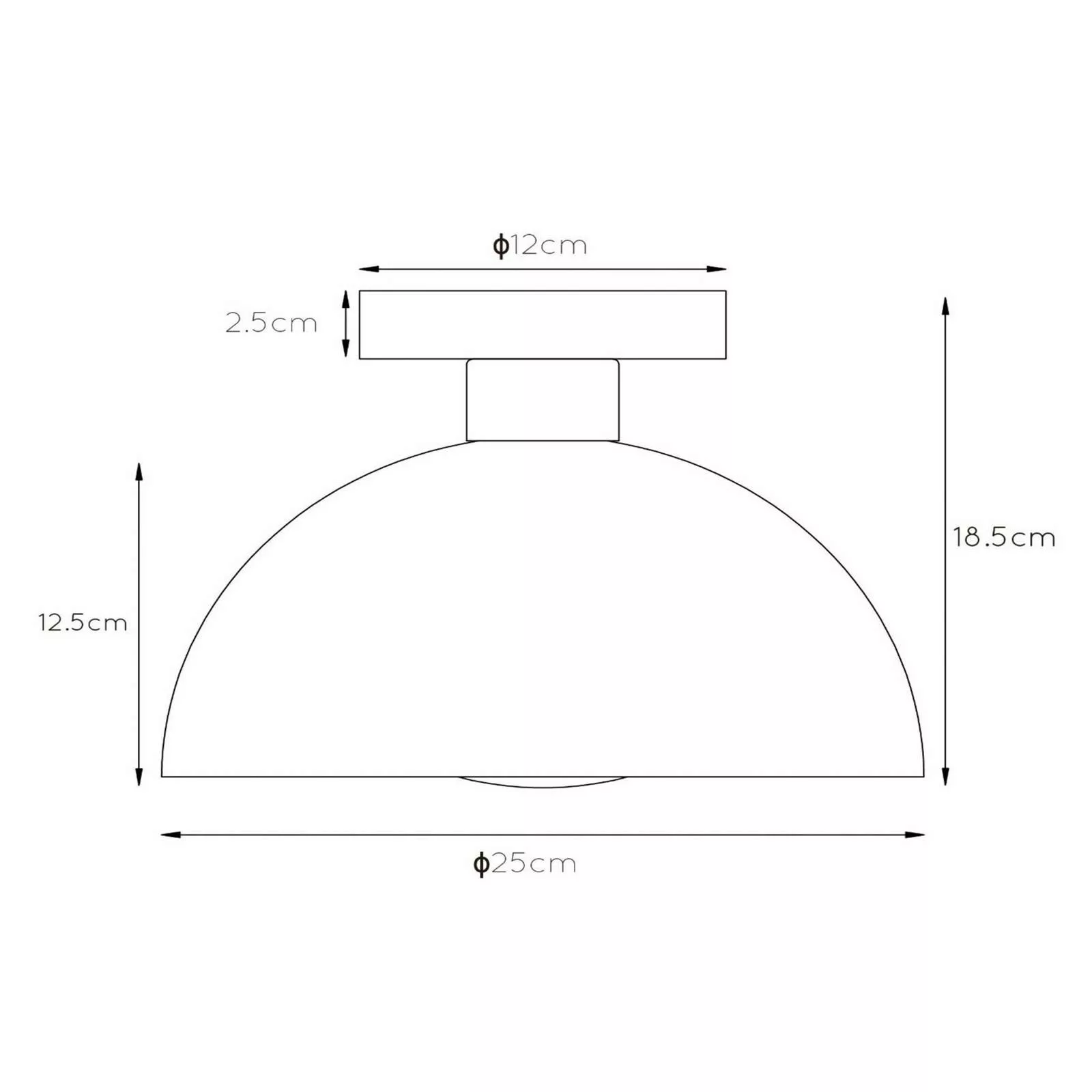 Deckenleuchte Siemon aus Stahl, Ø 25 cm, grün günstig online kaufen