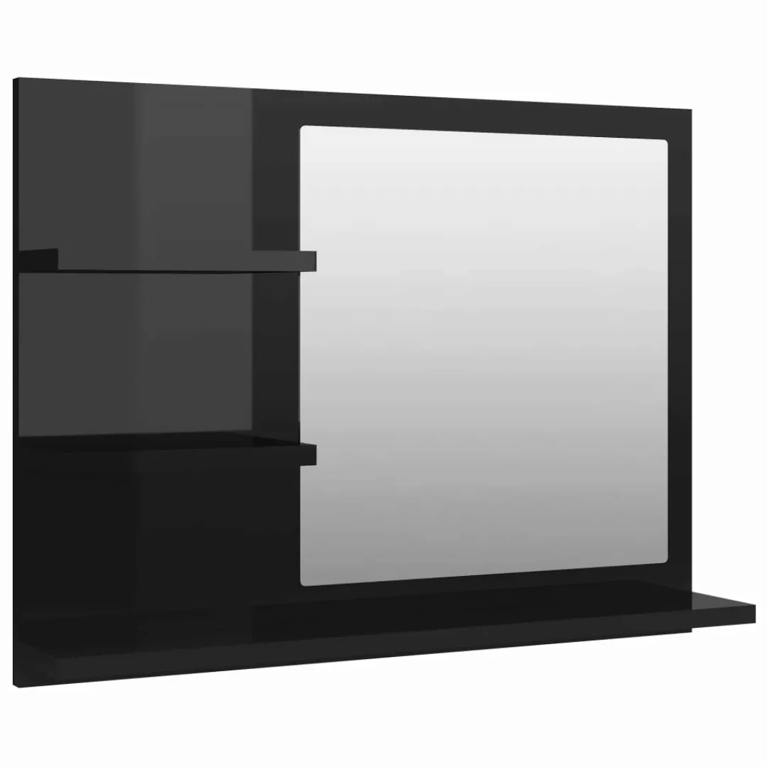 Badspiegel Hochglanz-schwarz 60x10,5x45 Cm Spanplatte günstig online kaufen