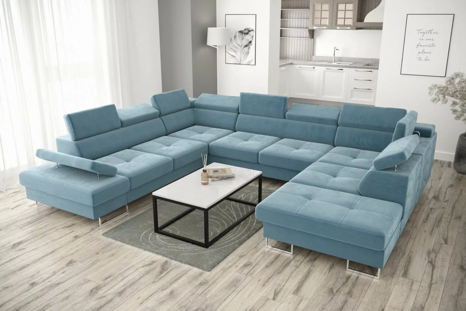 Möbel für Dich Wohnlandschaft XXL Galaxy Max1 in U-Form, mit Stoff- und Far günstig online kaufen