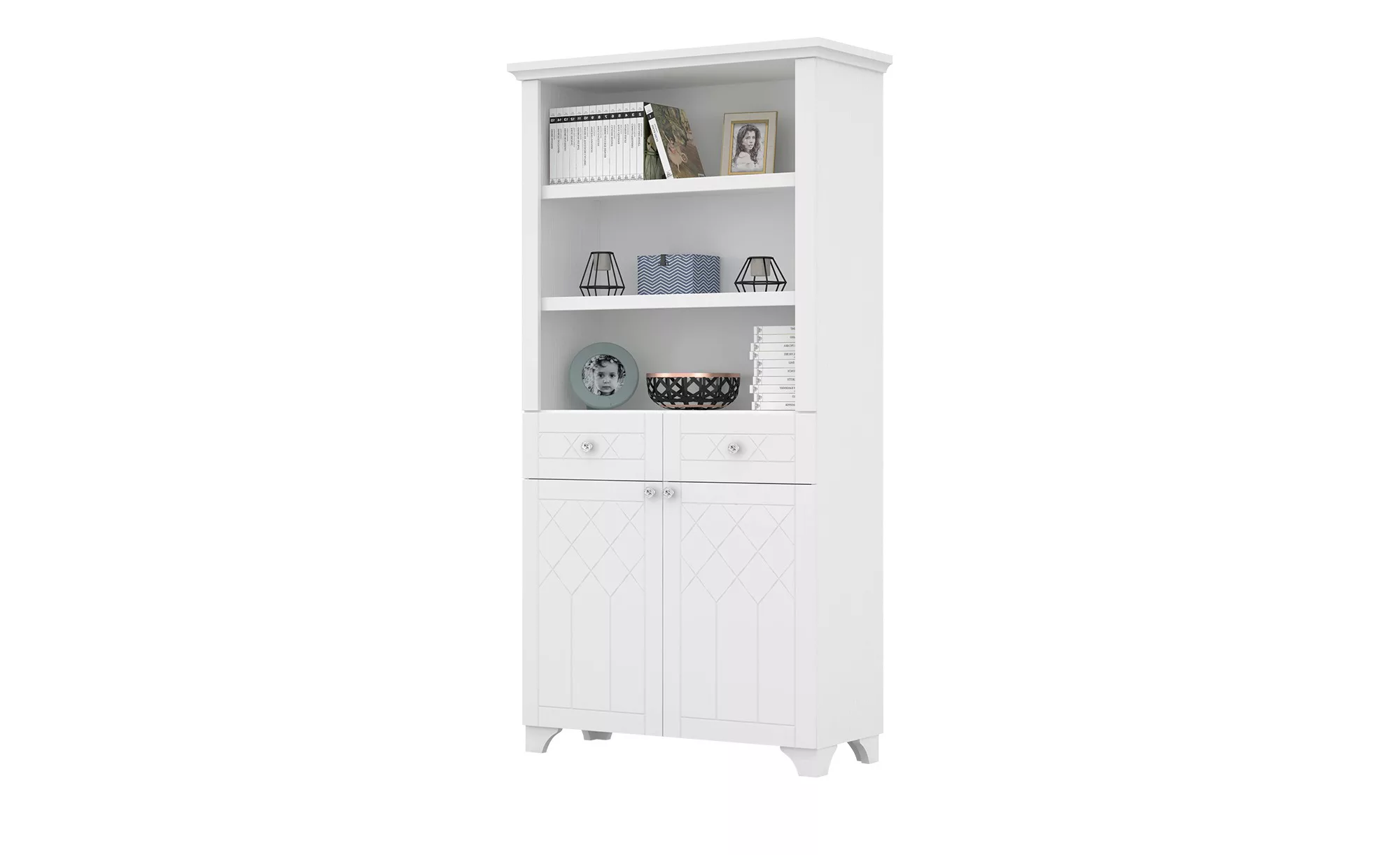 Regal  Royal White ¦ weiß ¦ Maße (cm): B: 106 H: 205,4 T: 44,6 Regale > Büc günstig online kaufen