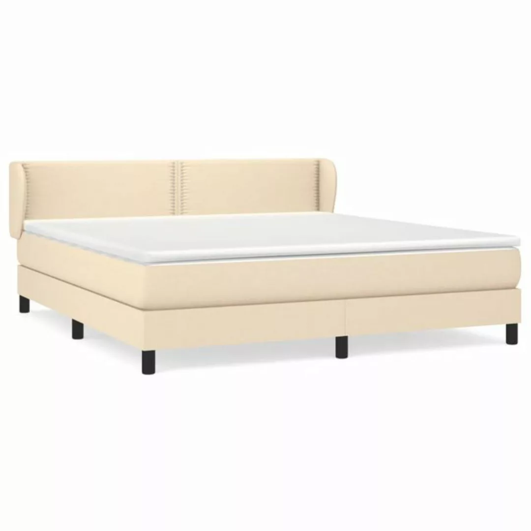 vidaXL Boxspringbett Boxspringbett mit Matratze Dunkelbraun 180x200 cm Stof günstig online kaufen