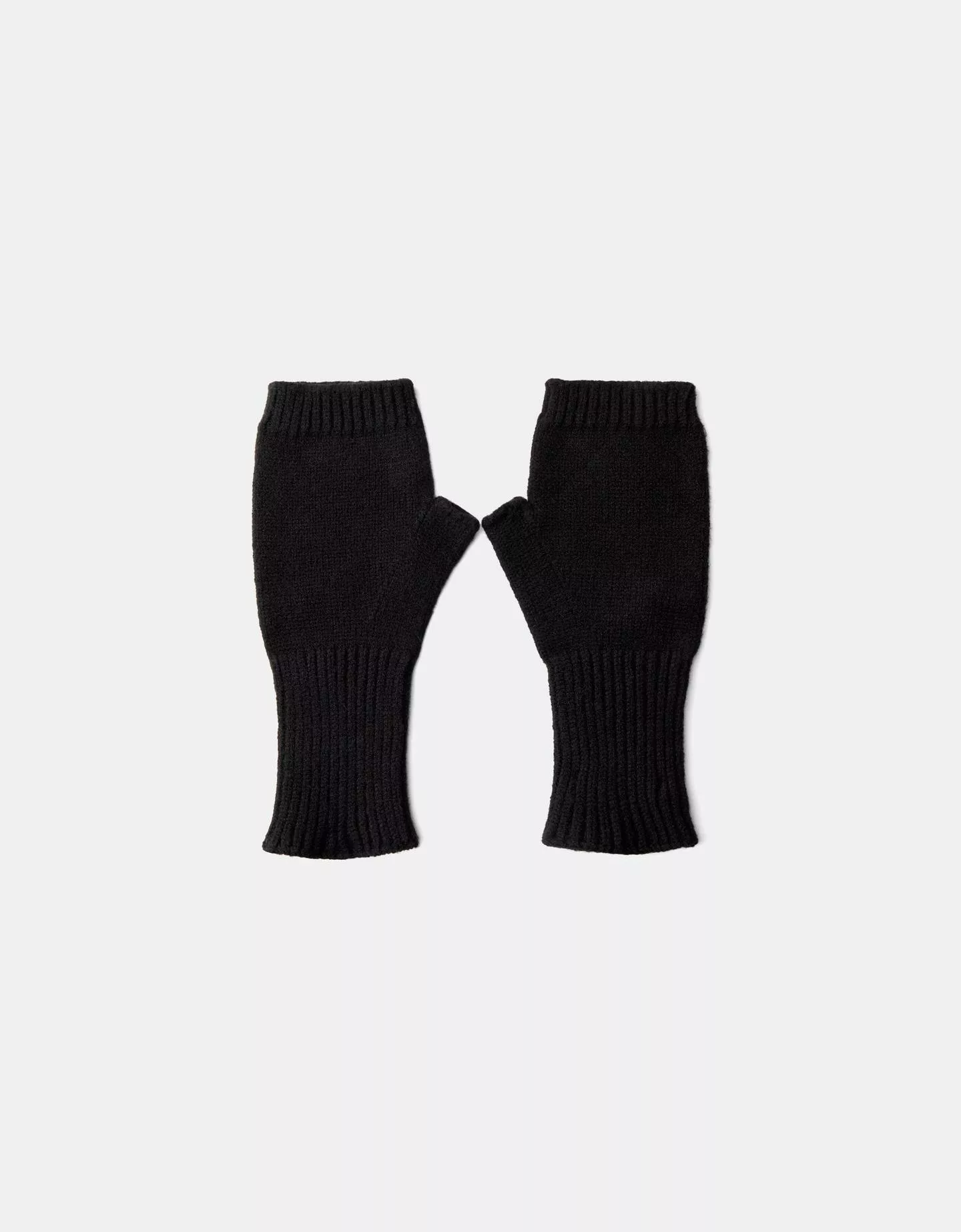 Bershka Kurze Fingerlose Handschuhe Mit Rippenmuster Damen Schwarz günstig online kaufen