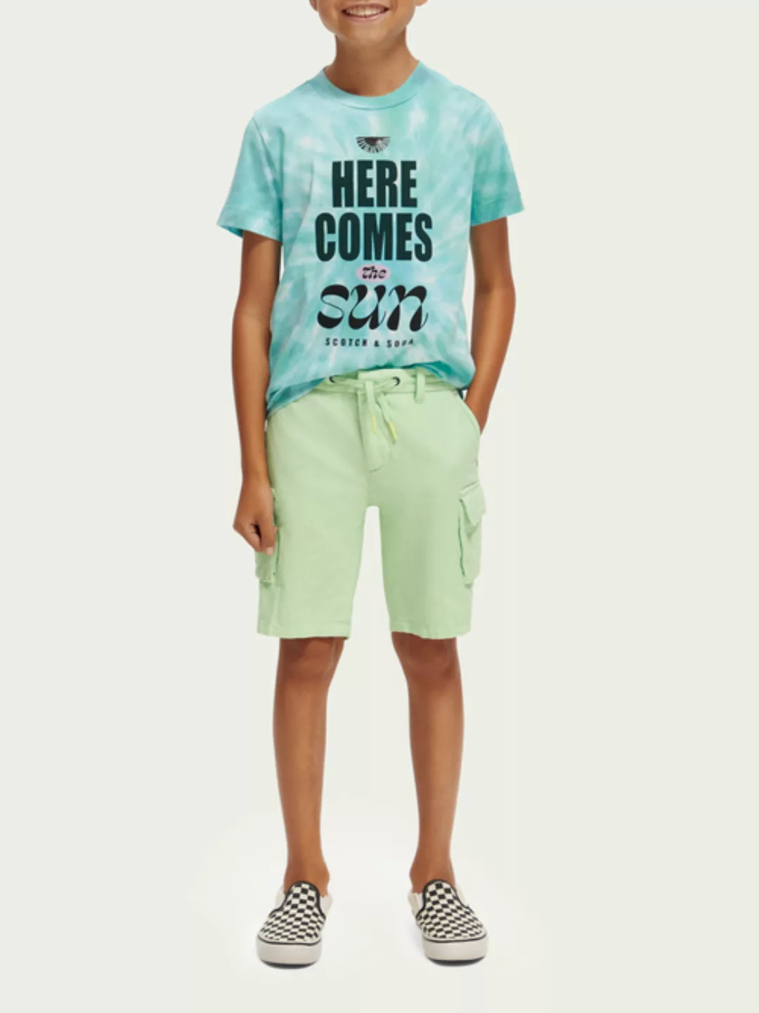 Scotch & Soda T-Shirt im Relaxed Fit mit „Tie-Dye“-Effekt und Print günstig online kaufen