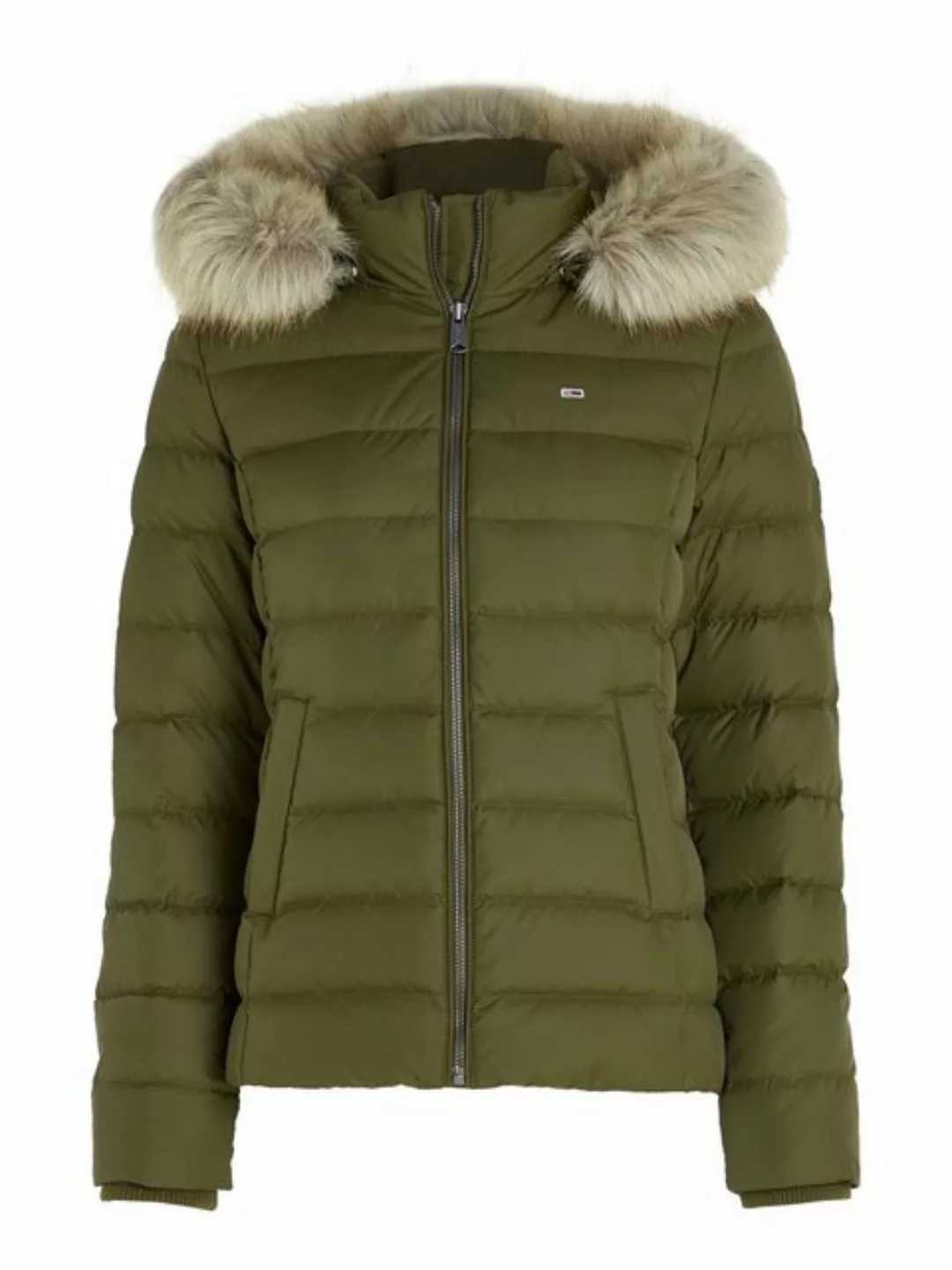 Tommy Jeans Daunenjacke BASIC HOODED DOWN JACKET mit Fellimitat an der Kapu günstig online kaufen