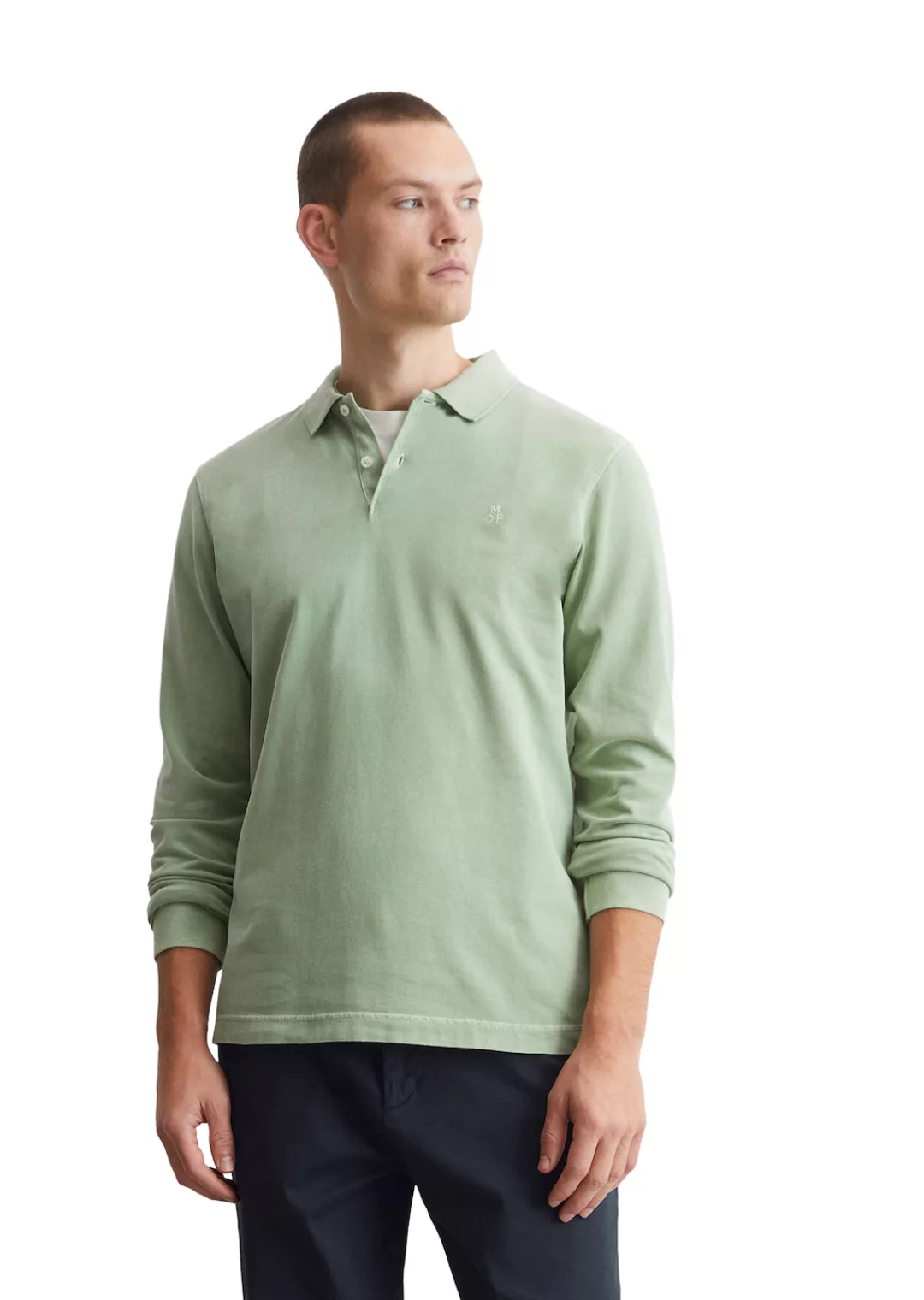 Marc OPolo Langarm-Poloshirt, im Washed-Look günstig online kaufen