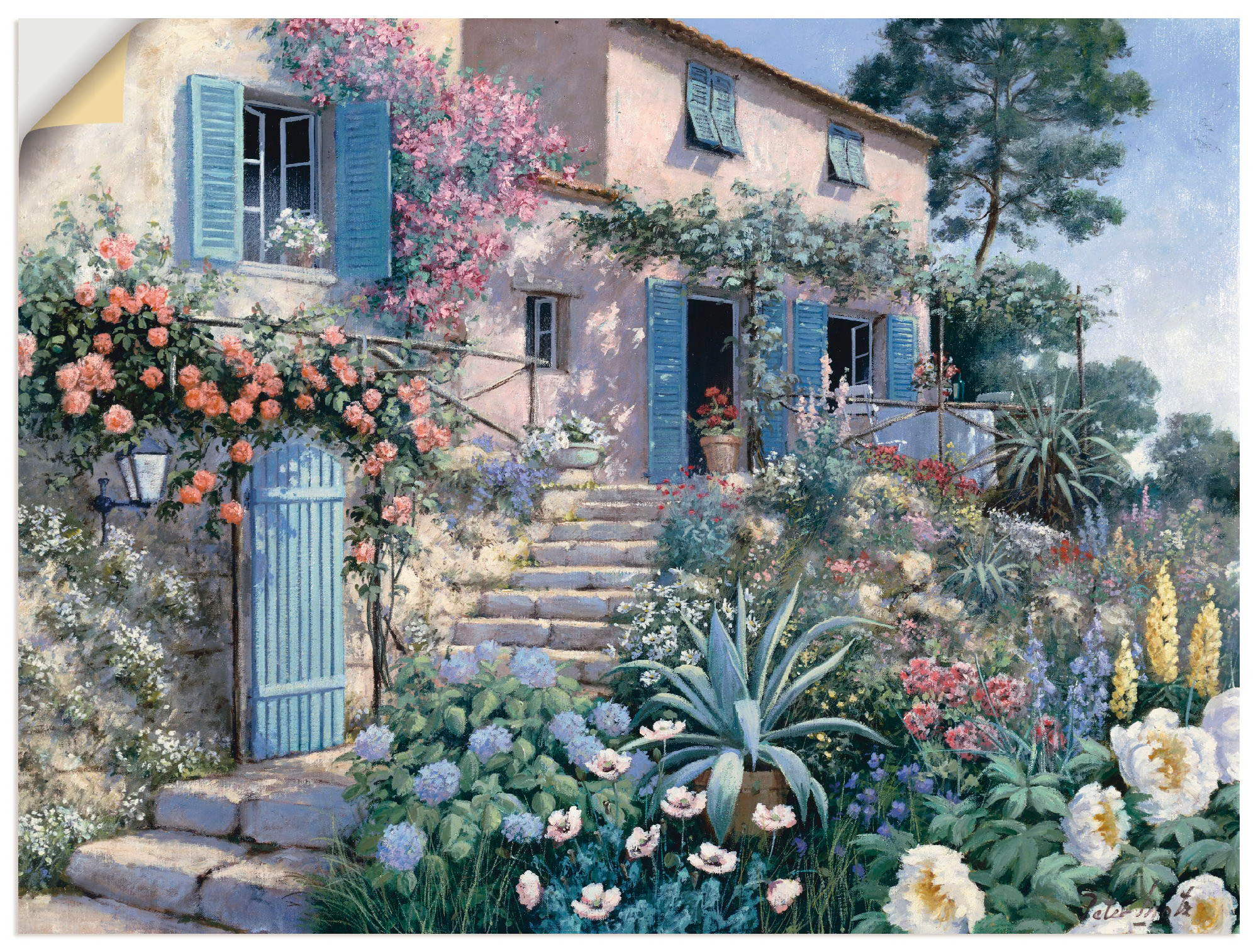 Artland Wandbild "Stufen zum", Garten, (1 St.), als Leinwandbild, Poster, W günstig online kaufen