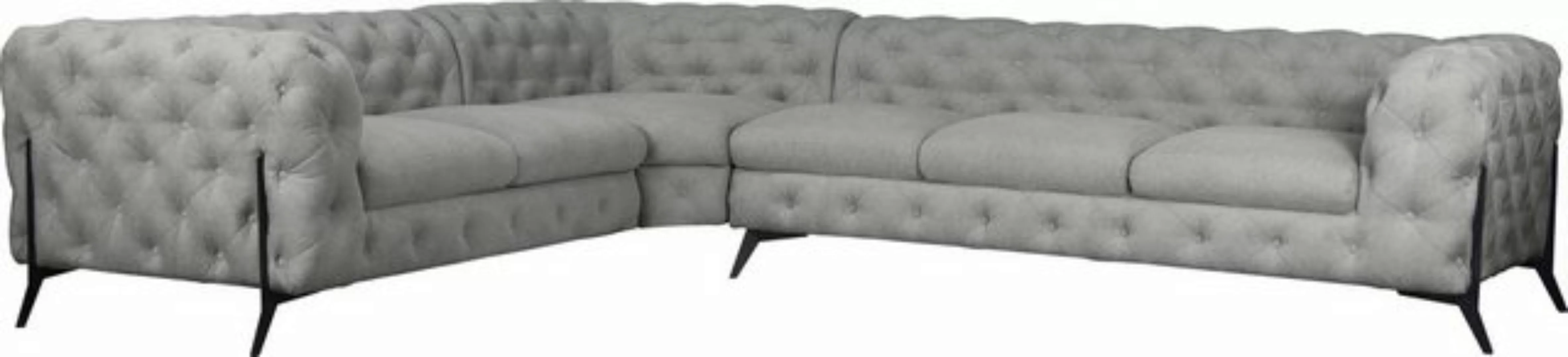 Leonique Chesterfield-Sofa Amaury L-Form, großes Ecksofa, Chesterfield-Opti günstig online kaufen