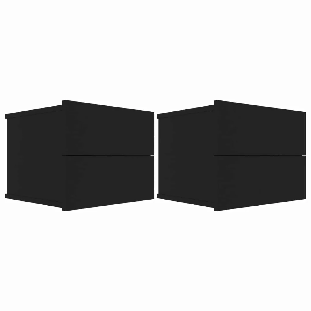 Nachttische 2 Stk. Schwarz 40 X 30 X 30 Cm Spanplatte günstig online kaufen