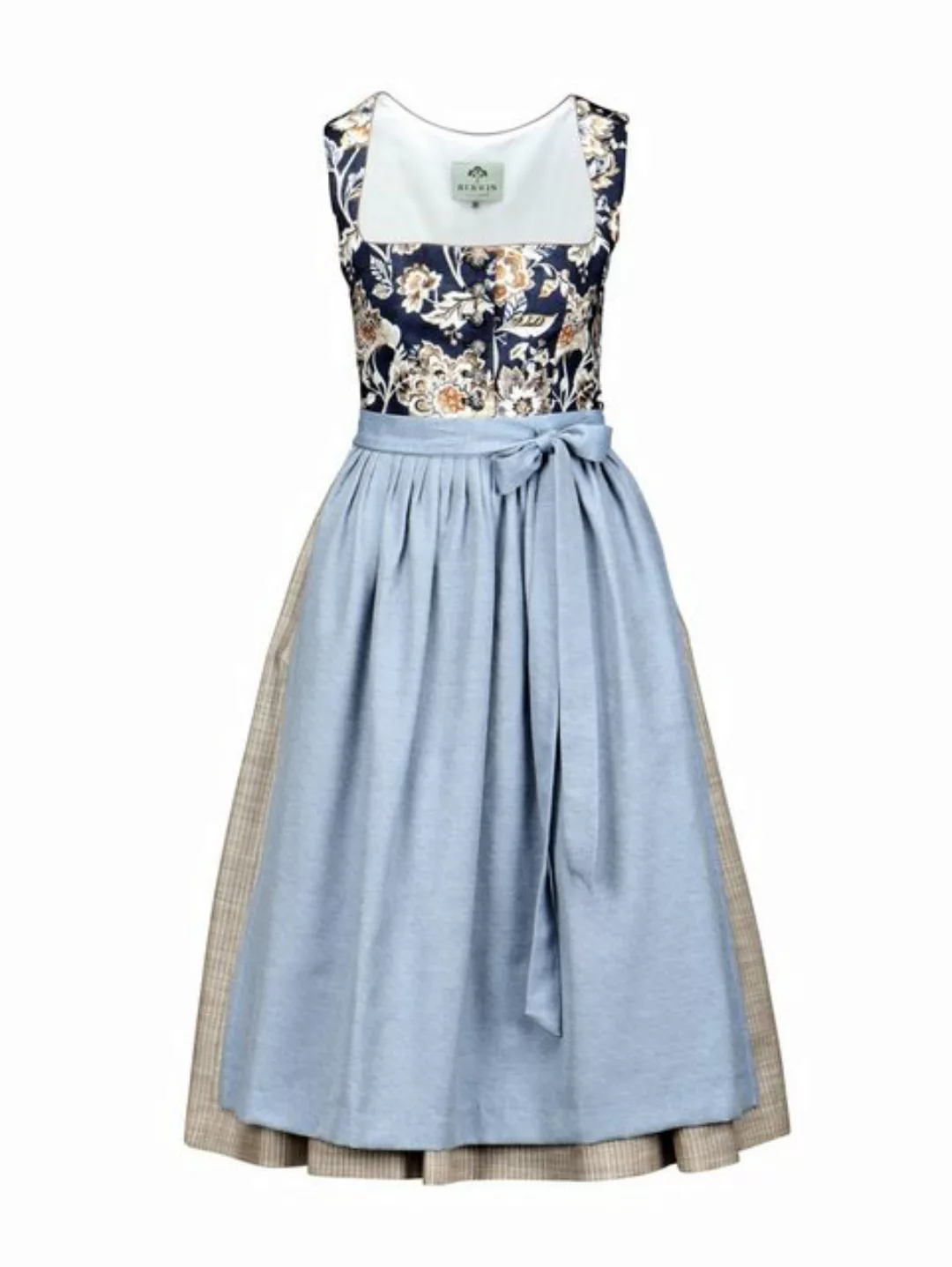 Berwin Dirndl Dirndl mit Blumendruck-Oberteil blau günstig online kaufen