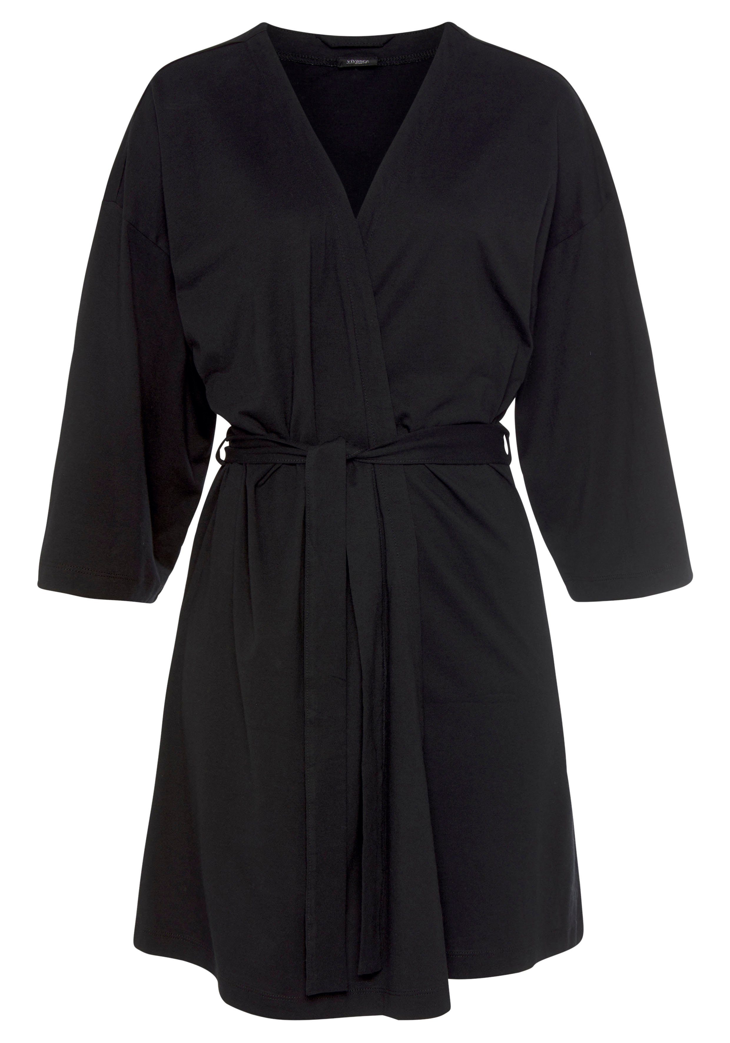 Vivance Dreams Kimono, Kurzform, Single-Jersey, Gürtel günstig online kaufen