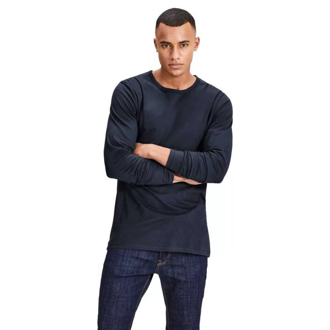 Jack & Jones Basic O-neck Langarm-t-shirt 2XL Navy Blue günstig online kaufen
