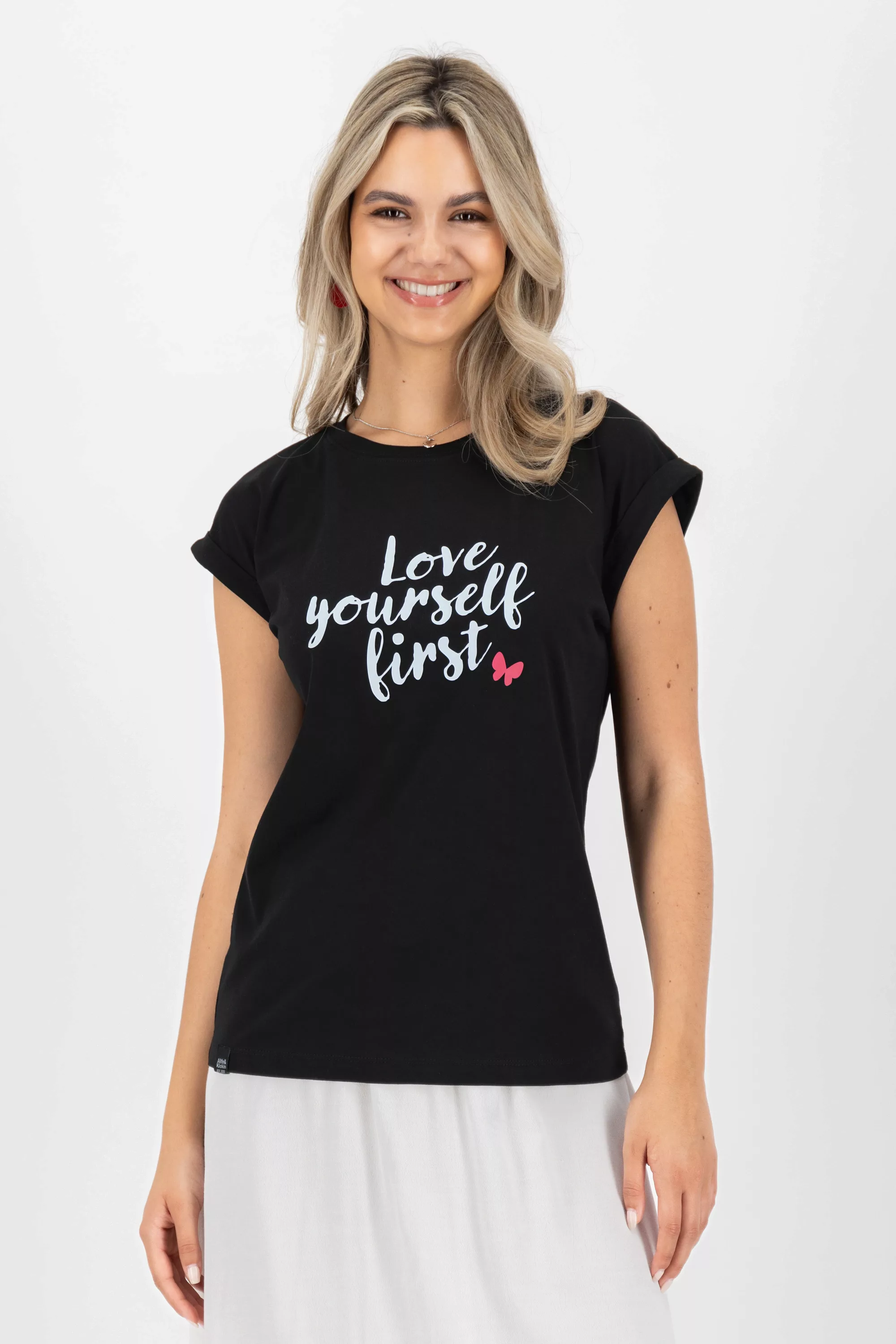 Alife & Kickin Rundhalsshirt EnidAK P Shirt love yourself first Damen Shirt günstig online kaufen