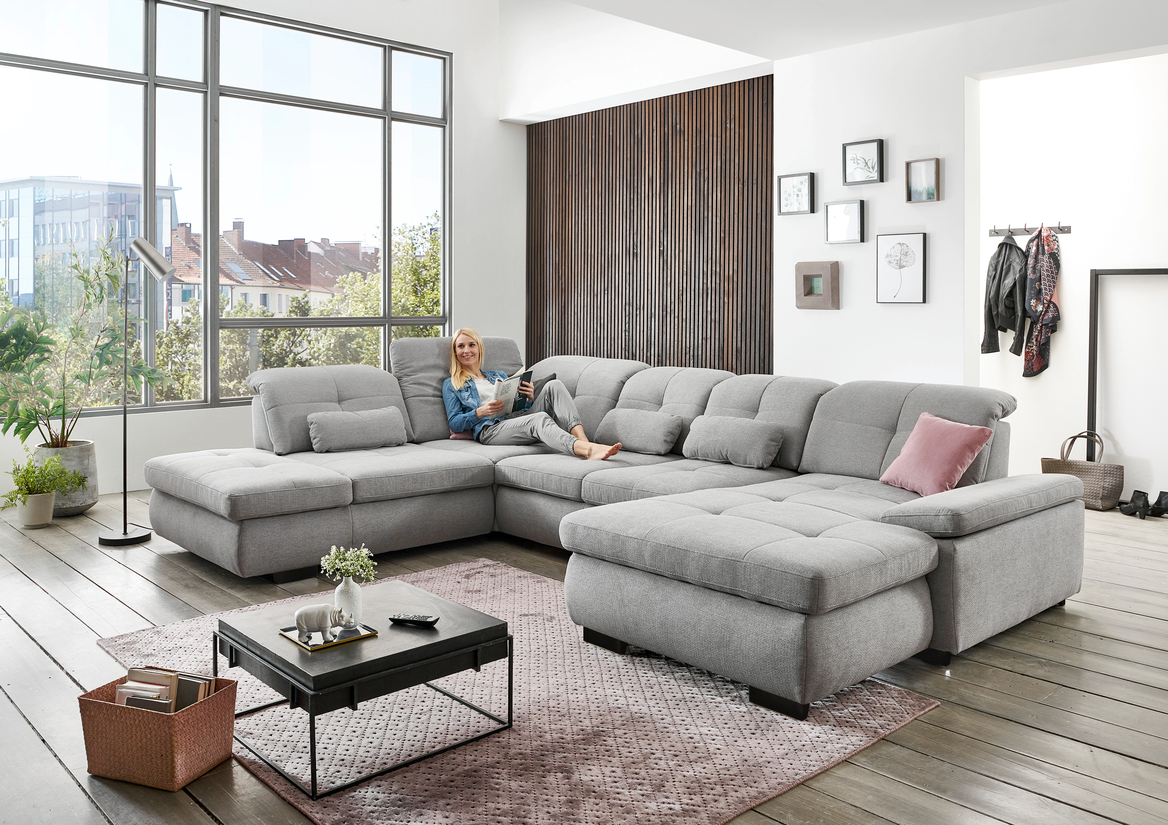 Die PlanBar Ecksofa "MP-IN16012 L-Form, mit Federkern-Polsterung", inkl. Si günstig online kaufen