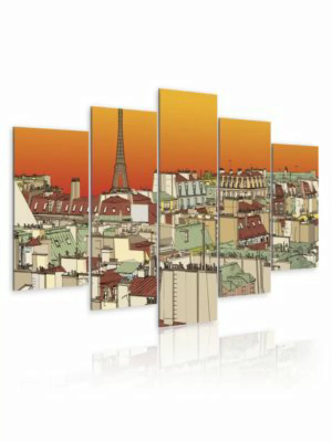 artgeist Wandbild Pariser Himmel in Orange mehrfarbig Gr. 200 x 100 günstig online kaufen