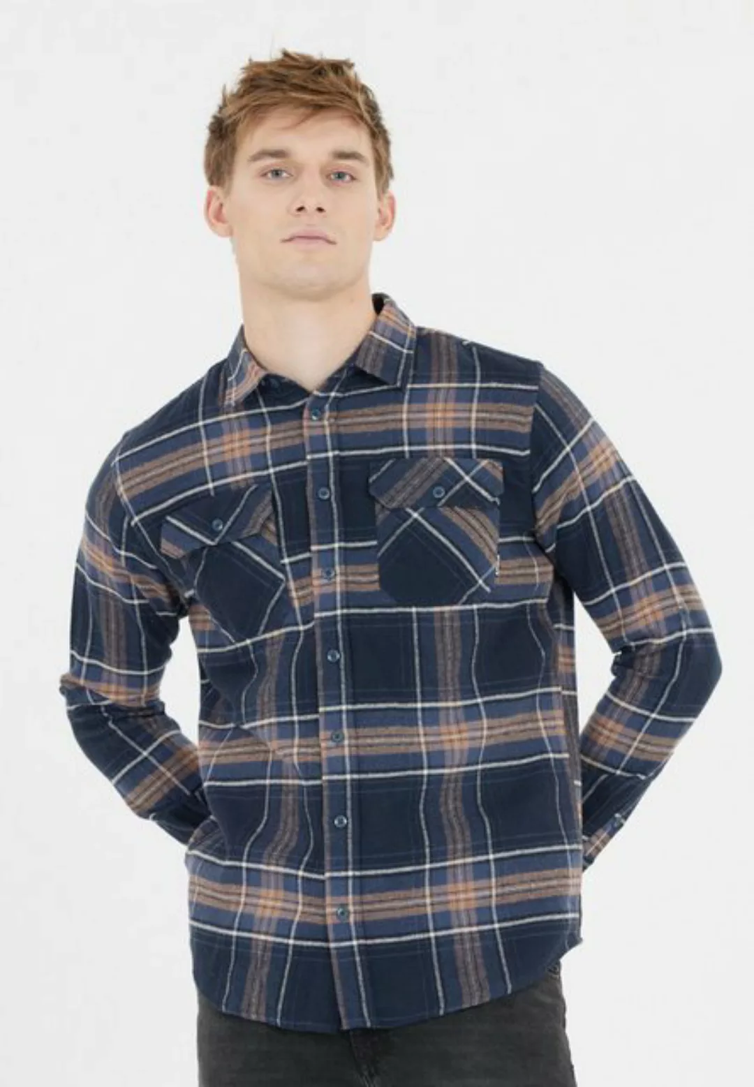 WHISTLER Flanellhemd Jamba M Flannel Shirt Dark Denim günstig online kaufen