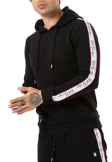 RedBridge Kapuzensweatshirt Kapuzenpullover mit Logoband Schwarz L günstig online kaufen