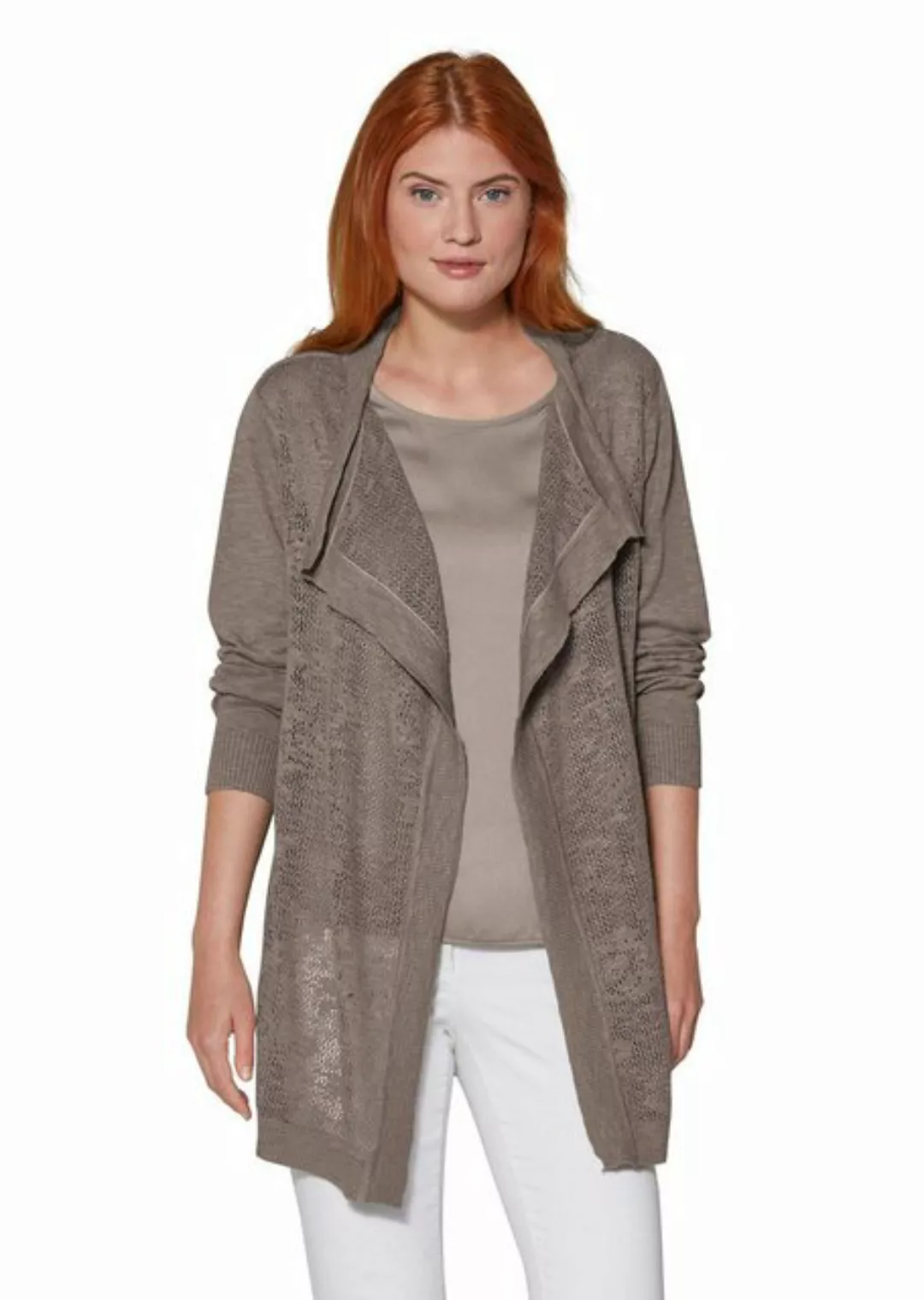 MADELEINE Strickjacke Lange Ajourstrickjacke günstig online kaufen