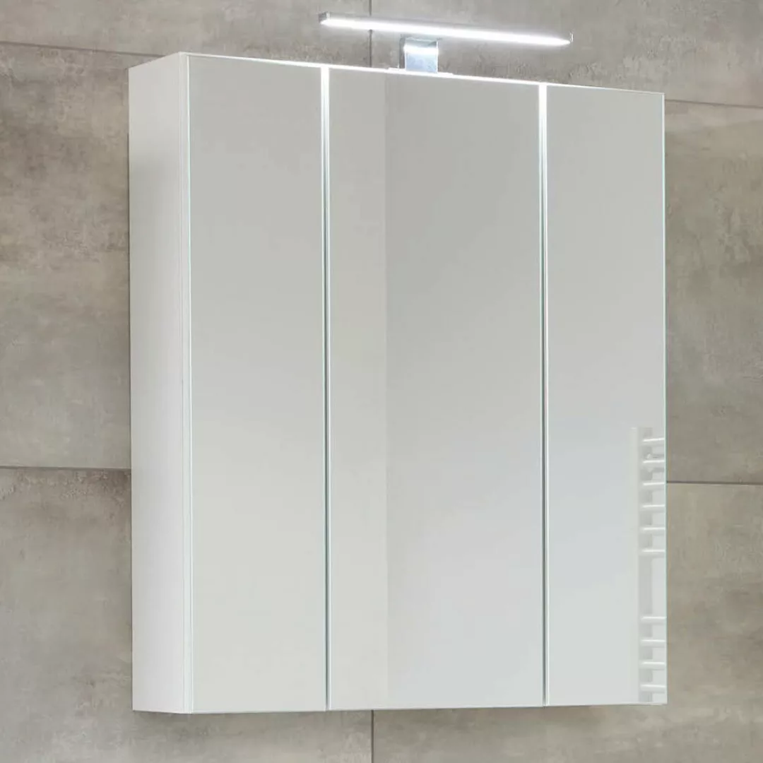 Badezimmer Spiegelschrank mit LED Beleuchtung in weiß MANACOR-19, B/H/T ca. günstig online kaufen