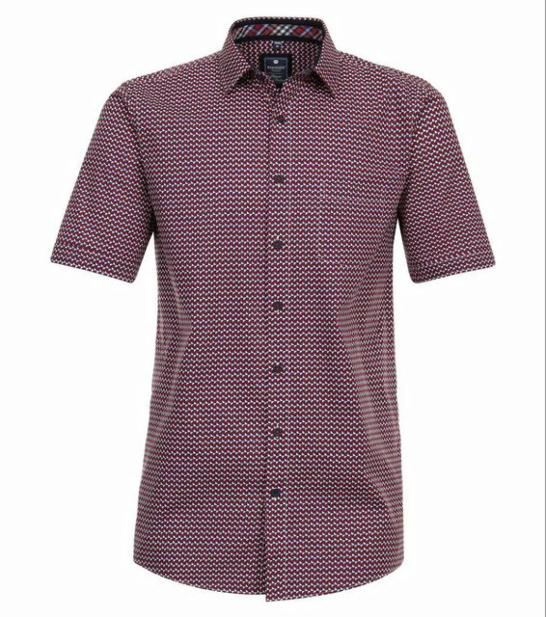 Redmond Kurzarmhemd NOS POPELINE PRINT CASUAL HEMD 50 ROT günstig online kaufen