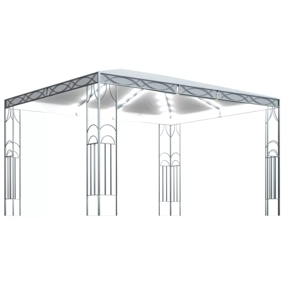 Pavillon Mit Lichterketten 400x300 Cm Creme günstig online kaufen