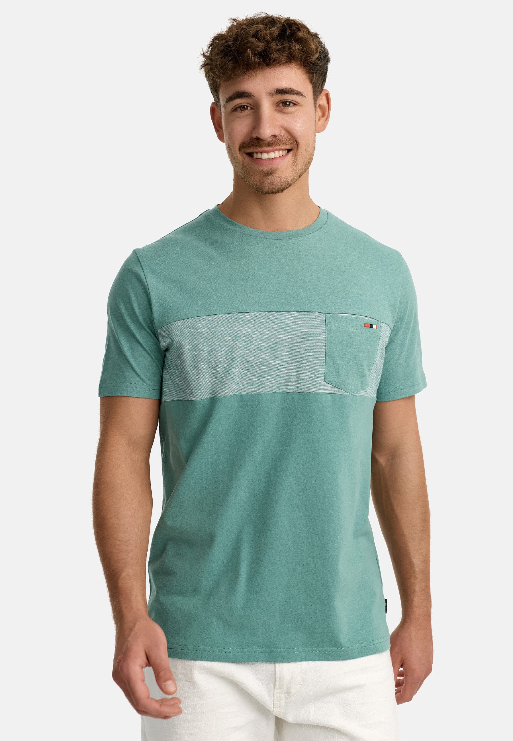 Indicode T-Shirt INSprings mit dezenter Brusttasche günstig online kaufen