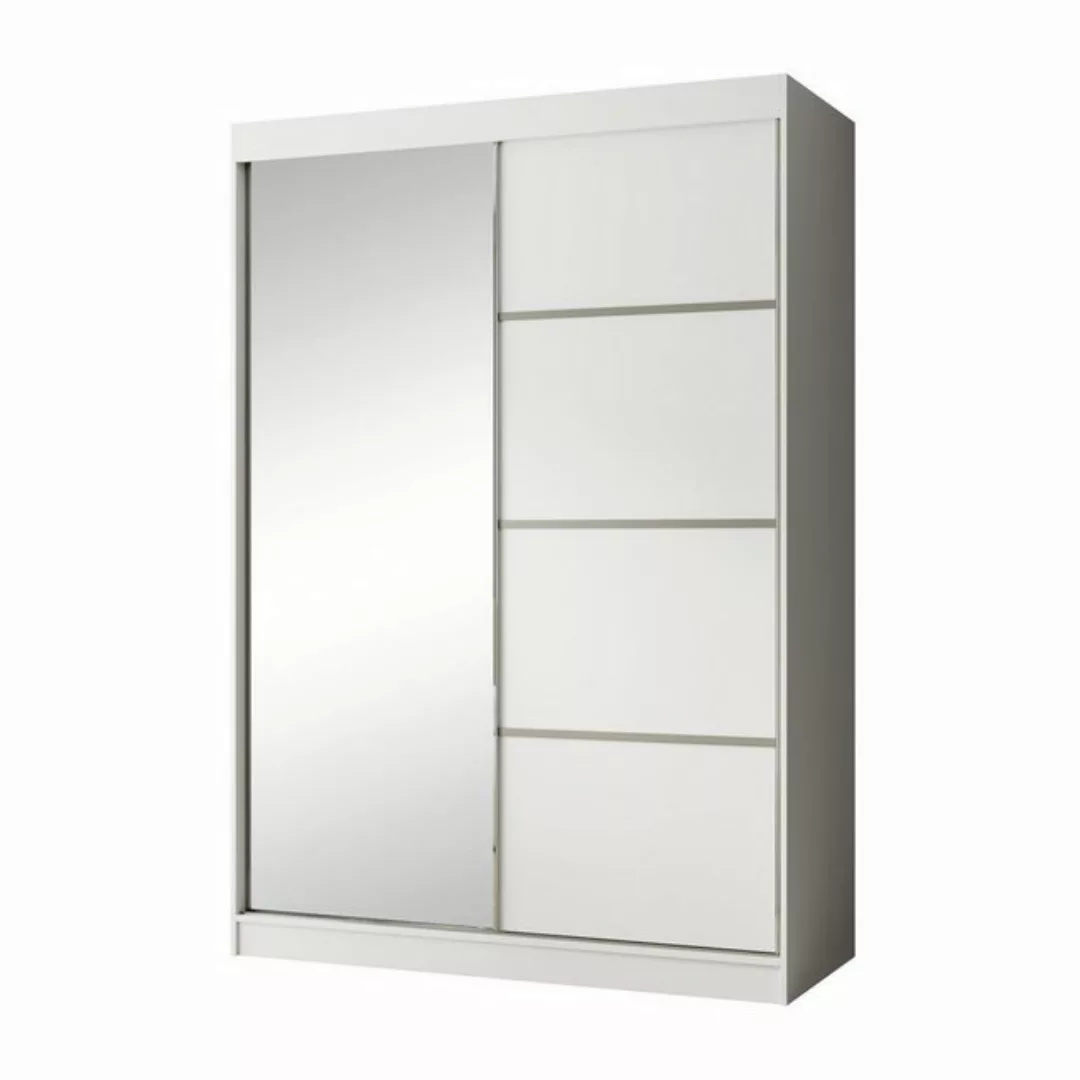 Beautysofa Schiebetürenschrank Paco 150 cm (Kleiderschrank, Spiegelschrank, günstig online kaufen