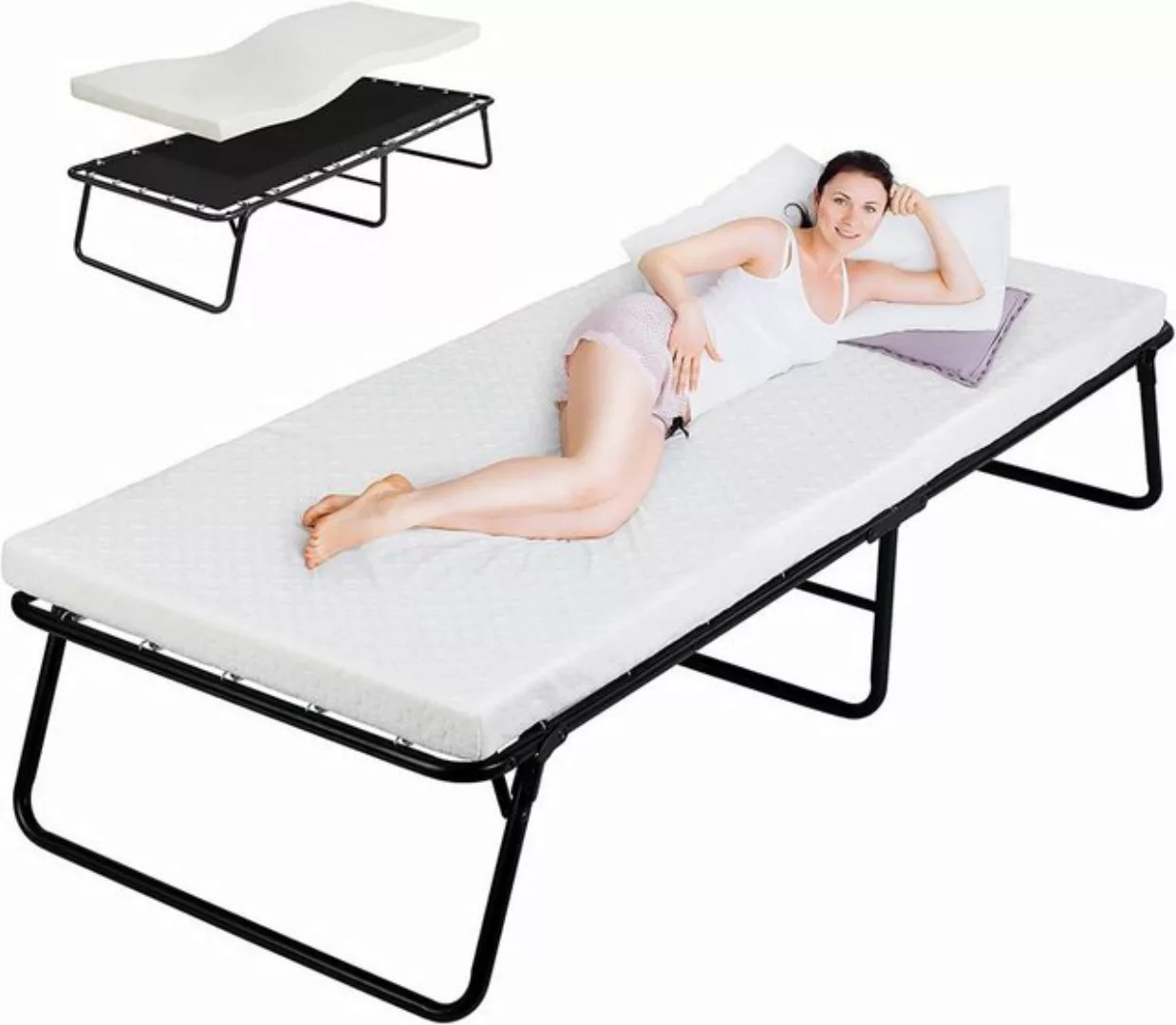 TLGREEN Klappbett Gästebett Klappbar, Einzelbett, 80x190 cm, mit Memoryscha günstig online kaufen