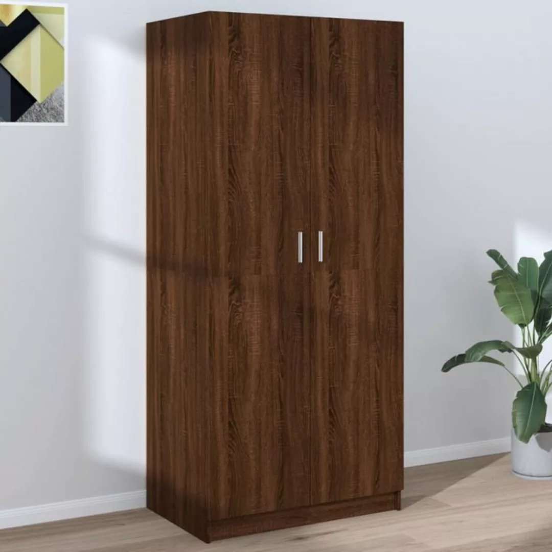 vidaXL Kleiderschrank Kleiderschrank Braun Eichen-Optik 80x52x180 cm Spanpl günstig online kaufen