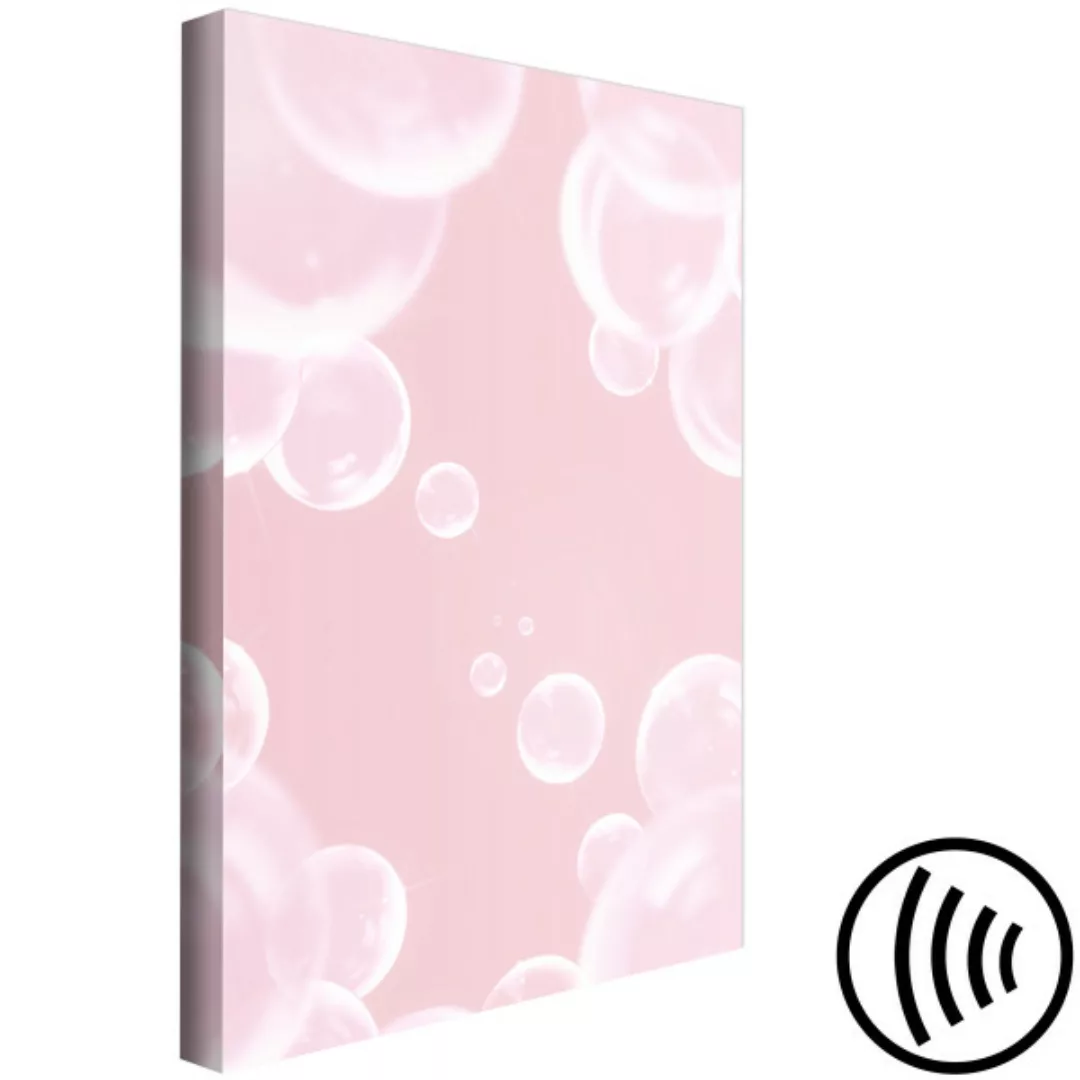 Leinwandbild Seifenkosmos - abstrakte Blasen auf einem rosa Hintergrund XXL günstig online kaufen