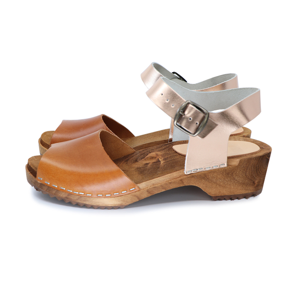 Mila - Schwedische Holz Clogs Sandale Von Me&Myclogs - Low Heel günstig online kaufen