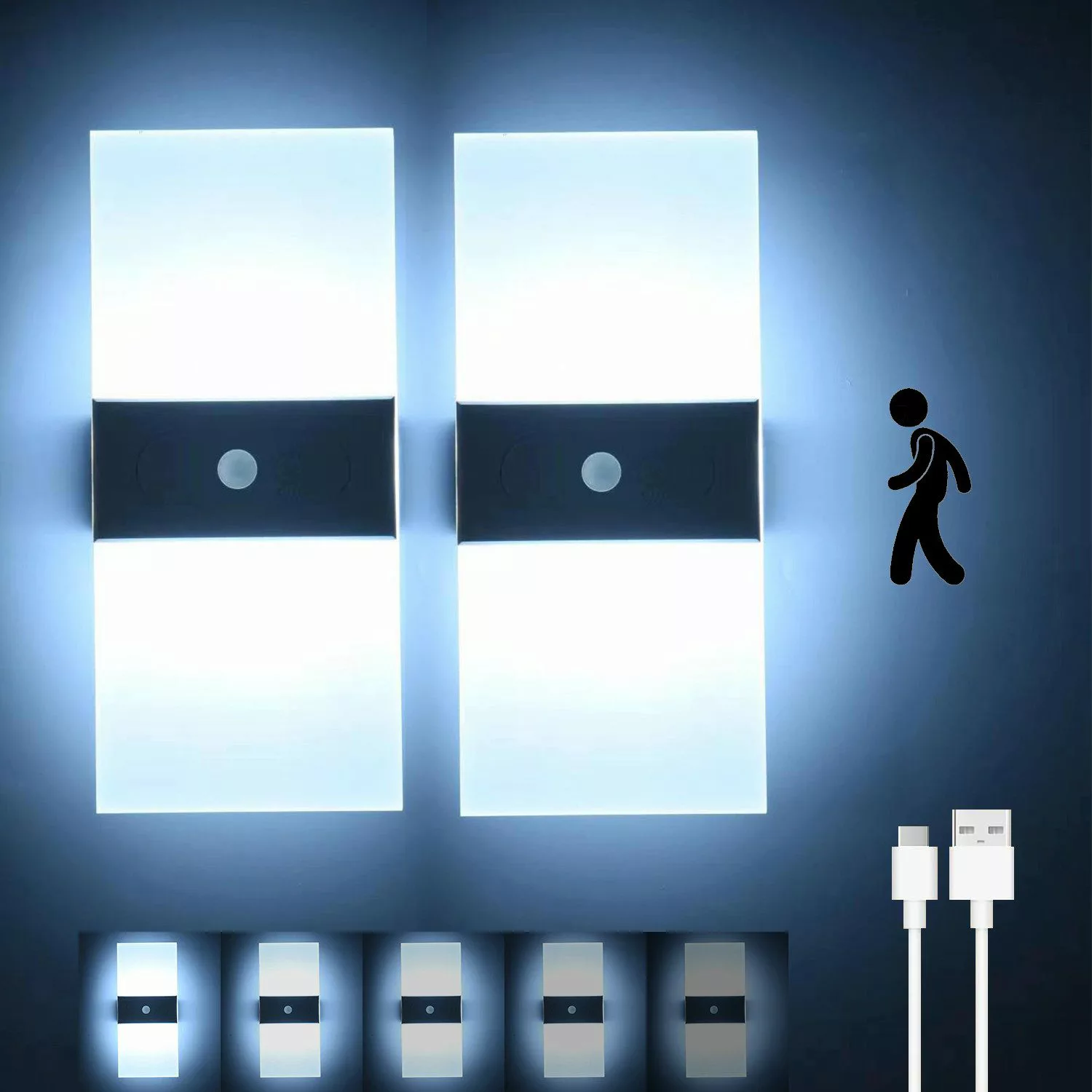 ZEUOPQ LED Wandleuchte LED-Wandleuchte wiederaufladbar Touch-Steuerung günstig online kaufen