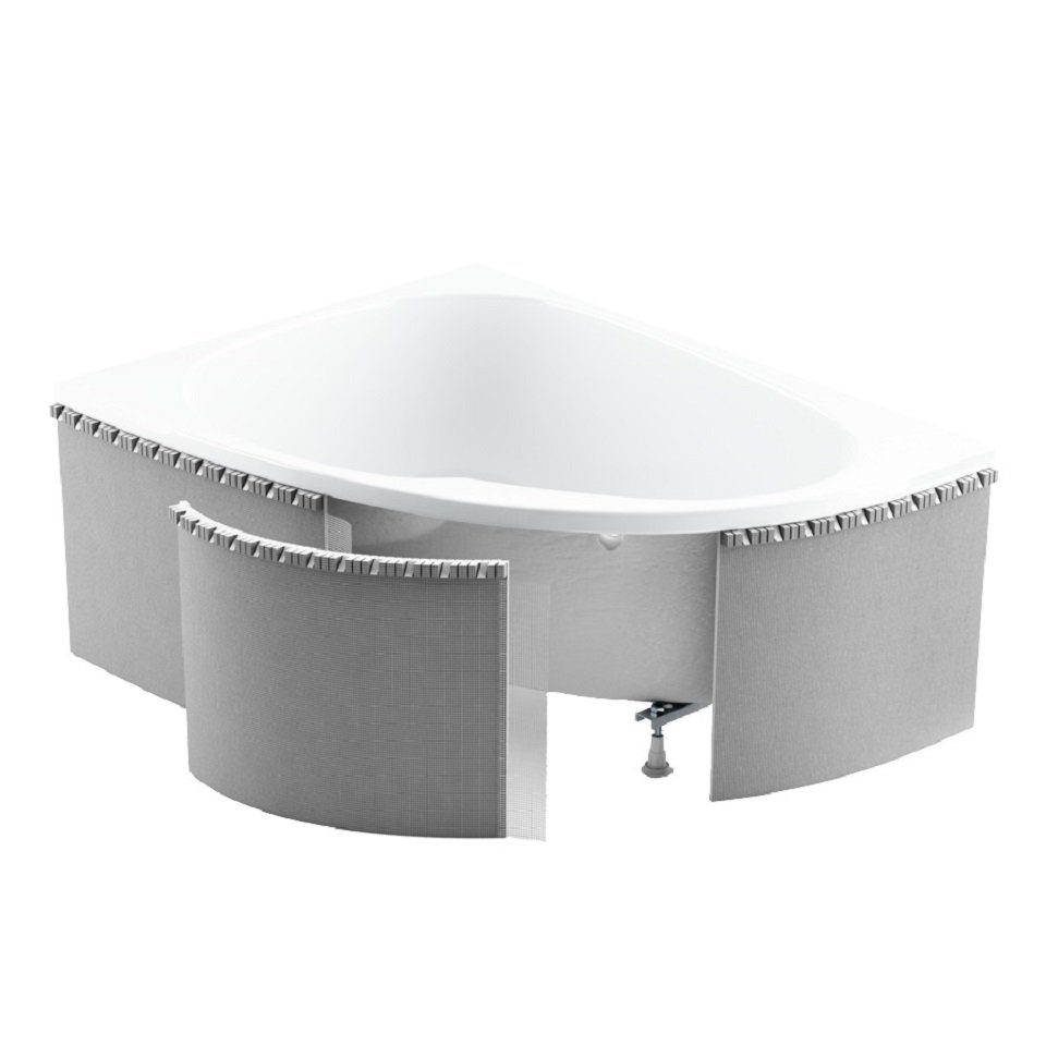 KOLMAN Badewanne Eckbadewanne Ewa 134x134, Ablaufgarnitur günstig online kaufen