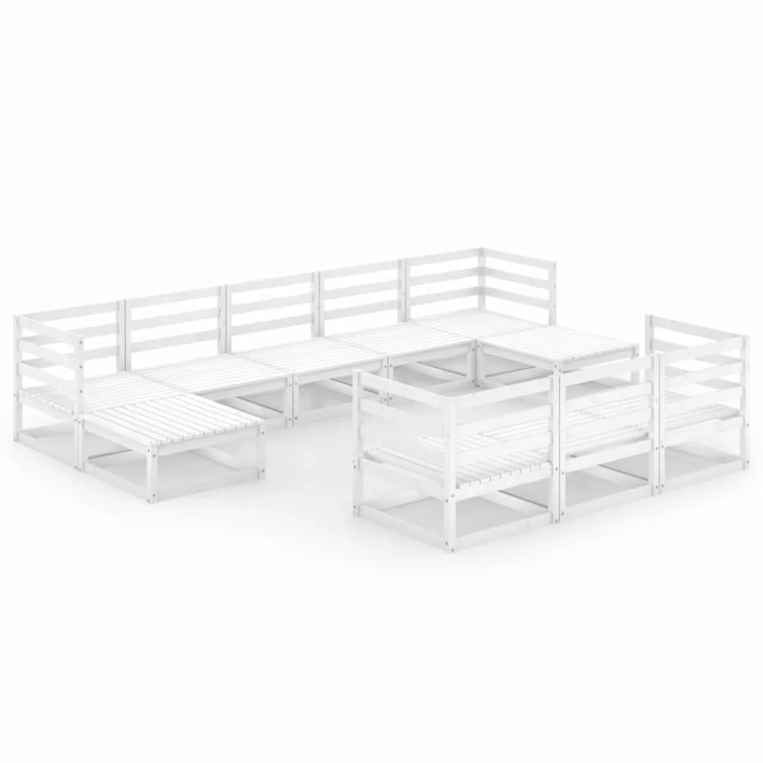 10-tlg. Garten-lounge-set Kiefer Massivholz günstig online kaufen